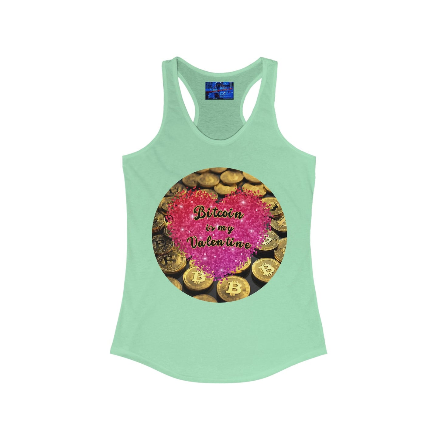 Bitcoin is My Valentine Women's Racerback Tank Top by cypherpunkgear – cypherpunkgear.com | Cypherpunk Merch