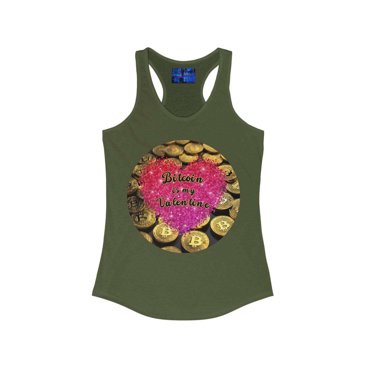 Bitcoin is My Valentine Women's Racerback Tank Top by cypherpunkgear – cypherpunkgear.com | Cypherpunk Merch