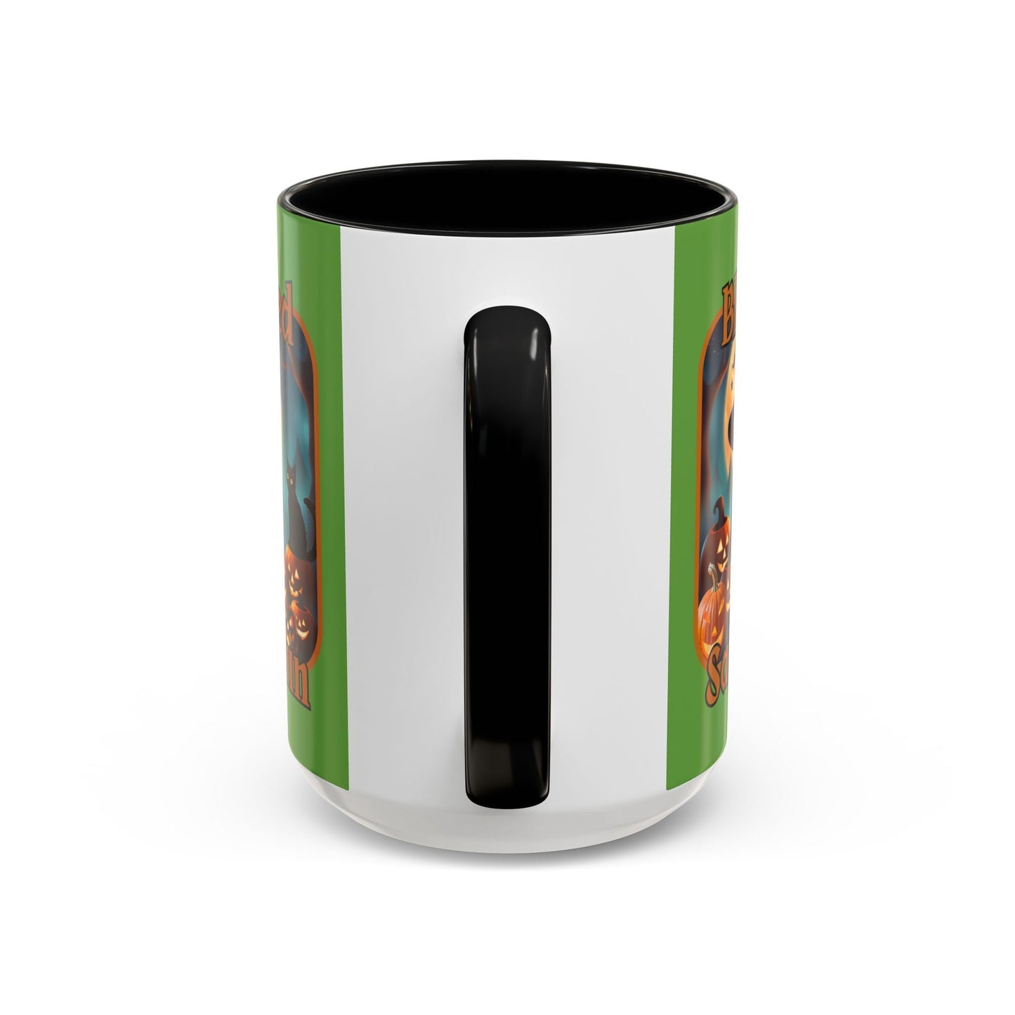 Blessed Samhain Cute Witch ORfont Accent Mug by cypherpunkgear – cypherpunkgear.com | Cypherpunk Merch