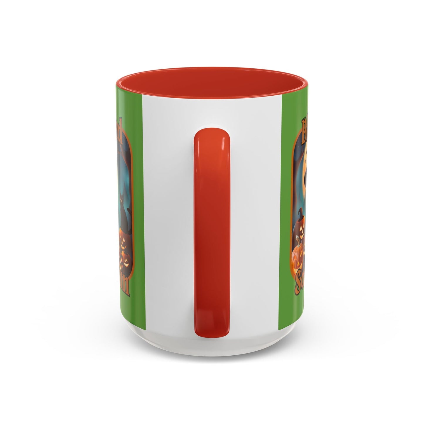 Blessed Samhain Cute Witch ORfont Accent Mug by cypherpunkgear – cypherpunkgear.com | Cypherpunk Merch
