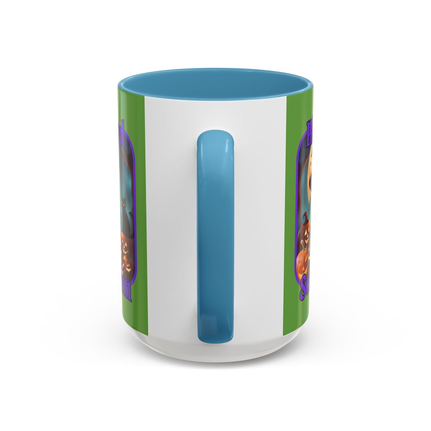 Blessed Samhain Cute Witch PRfont Accent Mug by cypherpunkgear – cypherpunkgear.com | Cypherpunk Merch