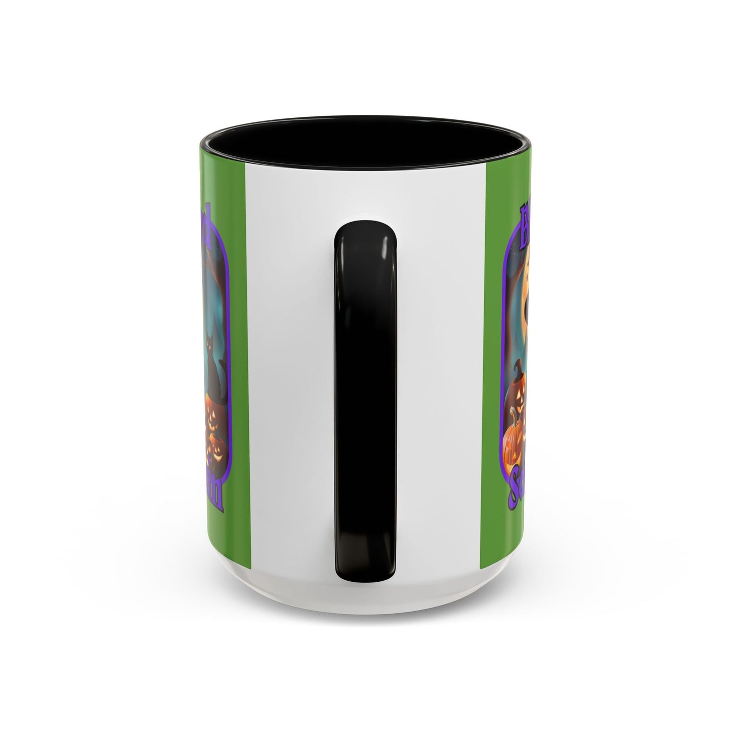 Blessed Samhain Cute Witch PRfont Accent Mug by cypherpunkgear – cypherpunkgear.com | Cypherpunk Merch