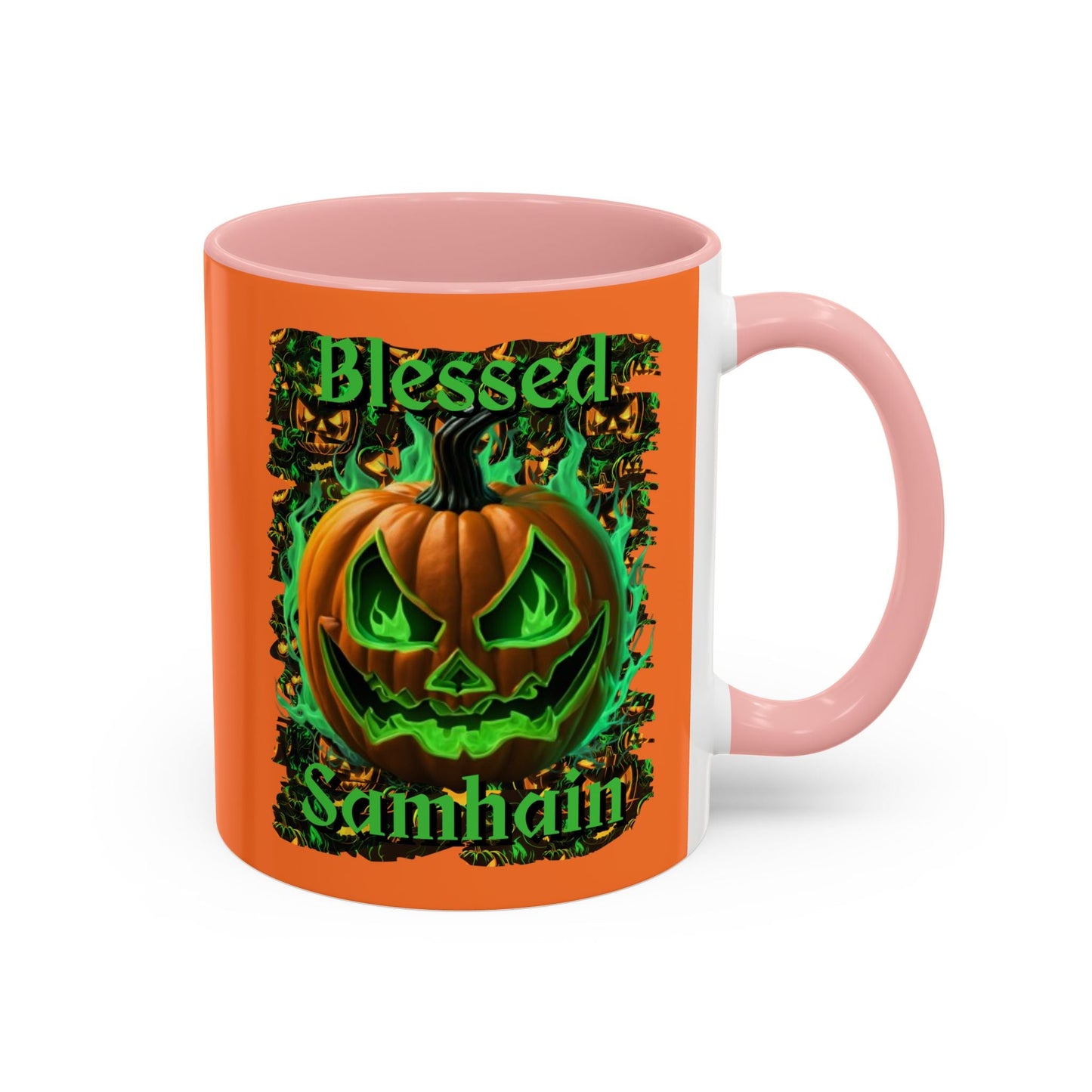 Blessed Samhain Green Jack Accent Mug by cypherpunkgear – cypherpunkgear.com | Cypherpunk Merch