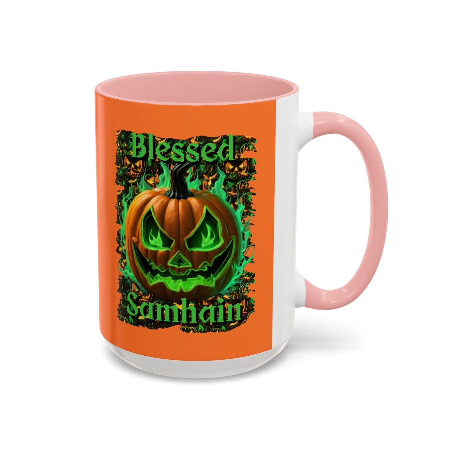 Blessed Samhain Green Jack Accent Mug by cypherpunkgear – cypherpunkgear.com | Cypherpunk Merch