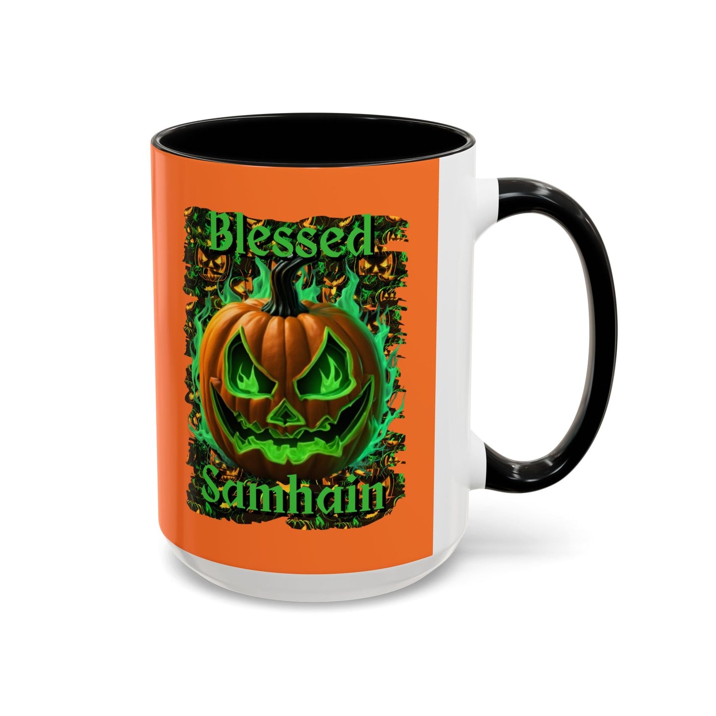 Blessed Samhain Green Jack Accent Mug by cypherpunkgear – cypherpunkgear.com | Cypherpunk Merch
