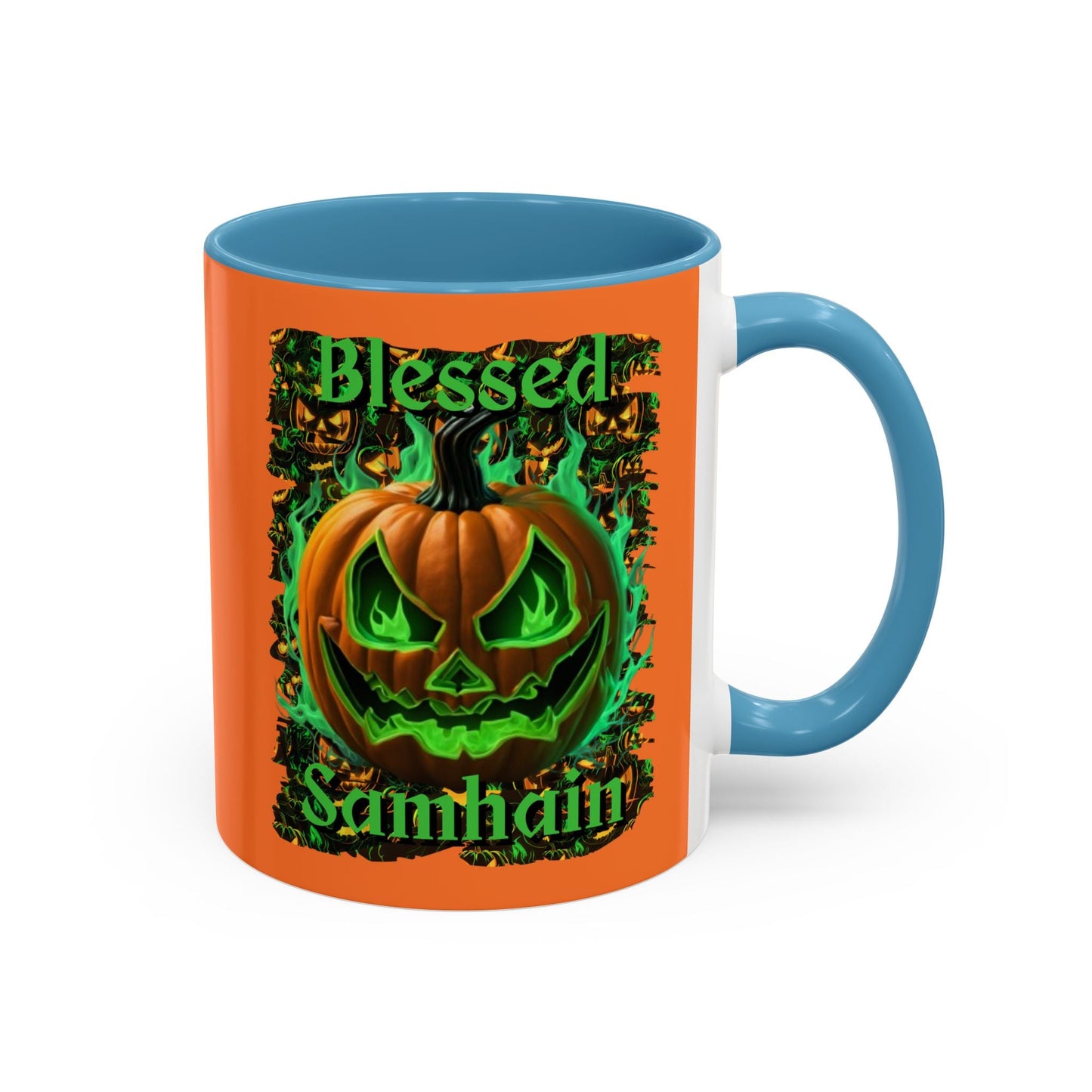 Blessed Samhain Green Jack Accent Mug by cypherpunkgear – cypherpunkgear.com | Cypherpunk Merch