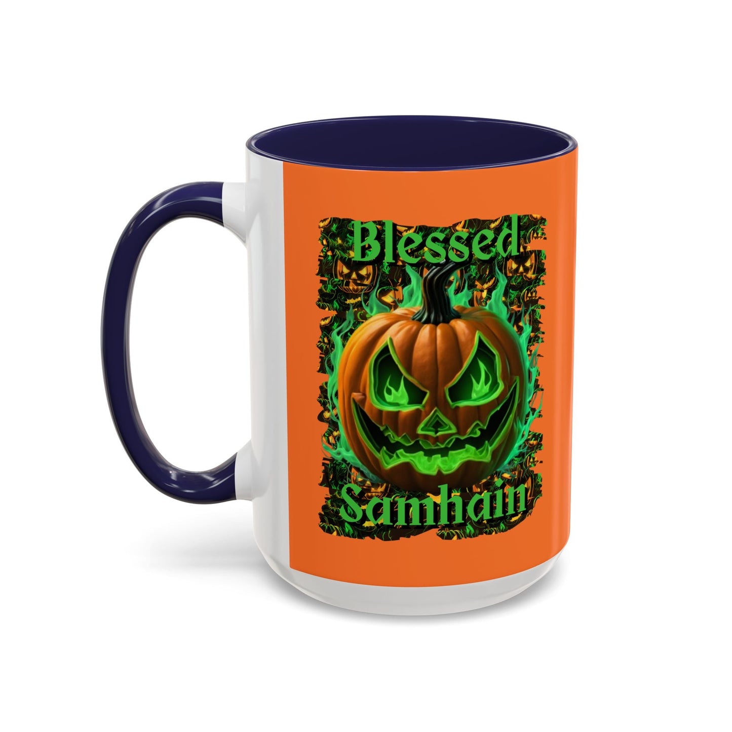 Blessed Samhain Green Jack Accent Mug by cypherpunkgear – cypherpunkgear.com | Cypherpunk Merch