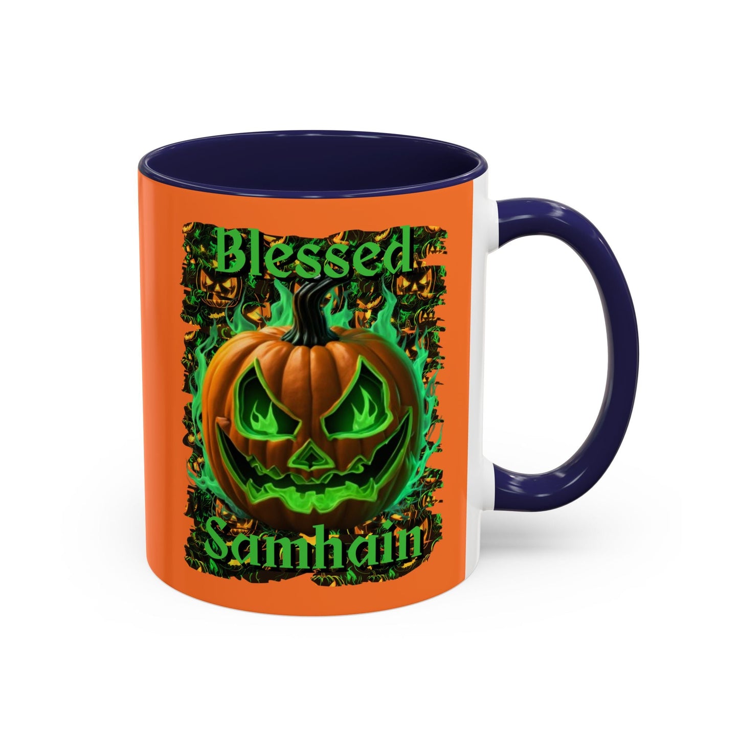 Blessed Samhain Green Jack Accent Mug by cypherpunkgear – cypherpunkgear.com | Cypherpunk Merch