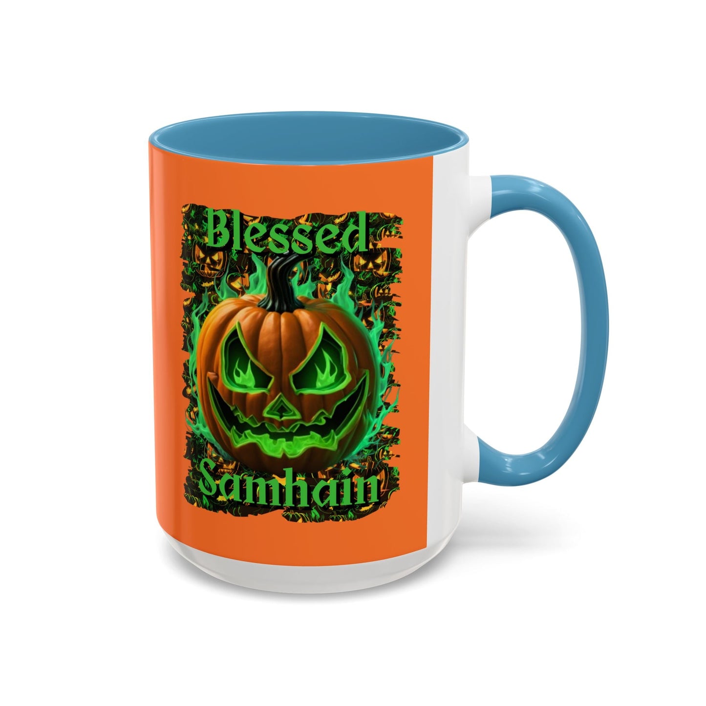 Blessed Samhain Green Jack Accent Mug by cypherpunkgear – cypherpunkgear.com | Cypherpunk Merch