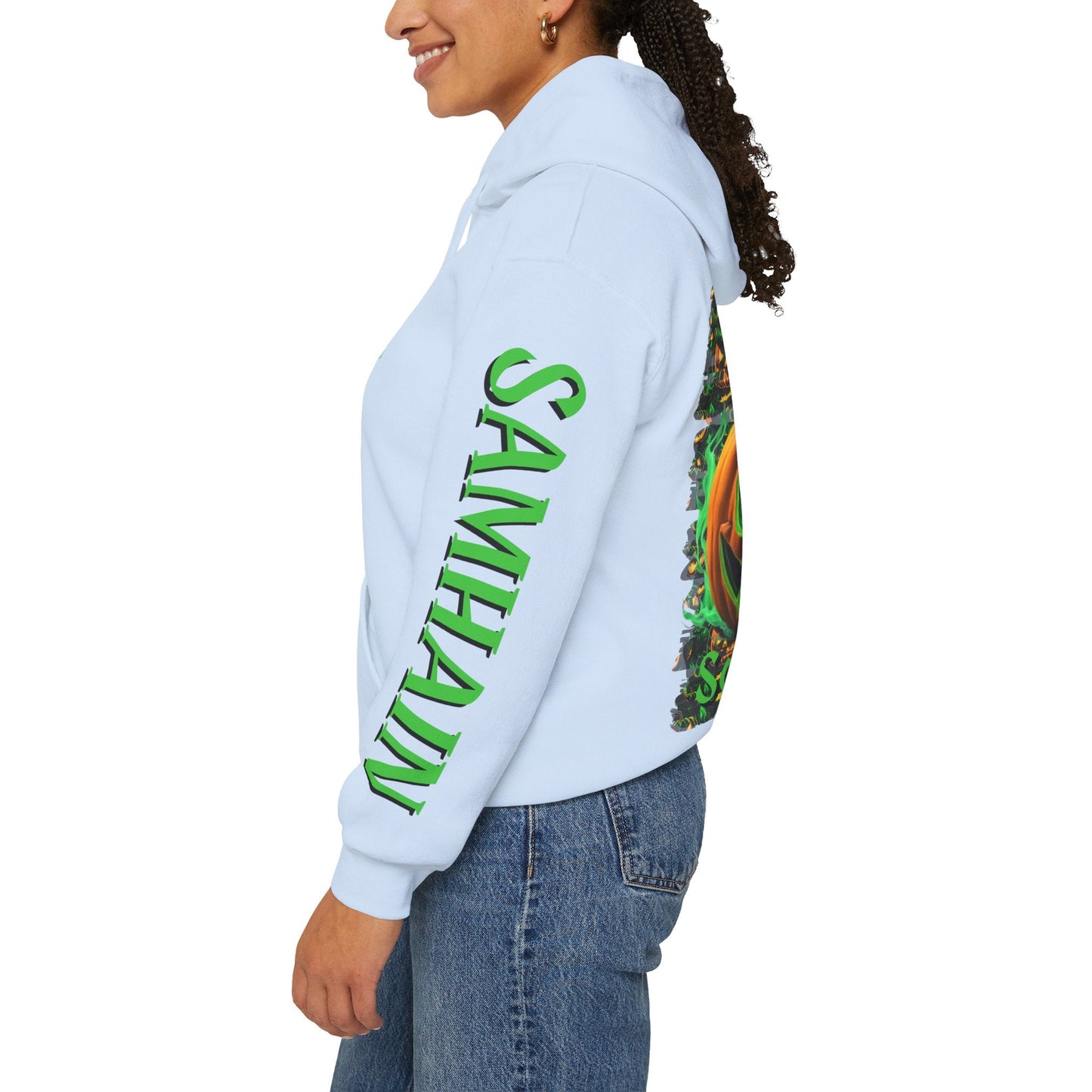 Blessed Samhain Green Jack Hoodie Unisex Hooded Sweatshirt by cypherpunkgear – cypherpunkgear.com | Cypherpunk Merch
