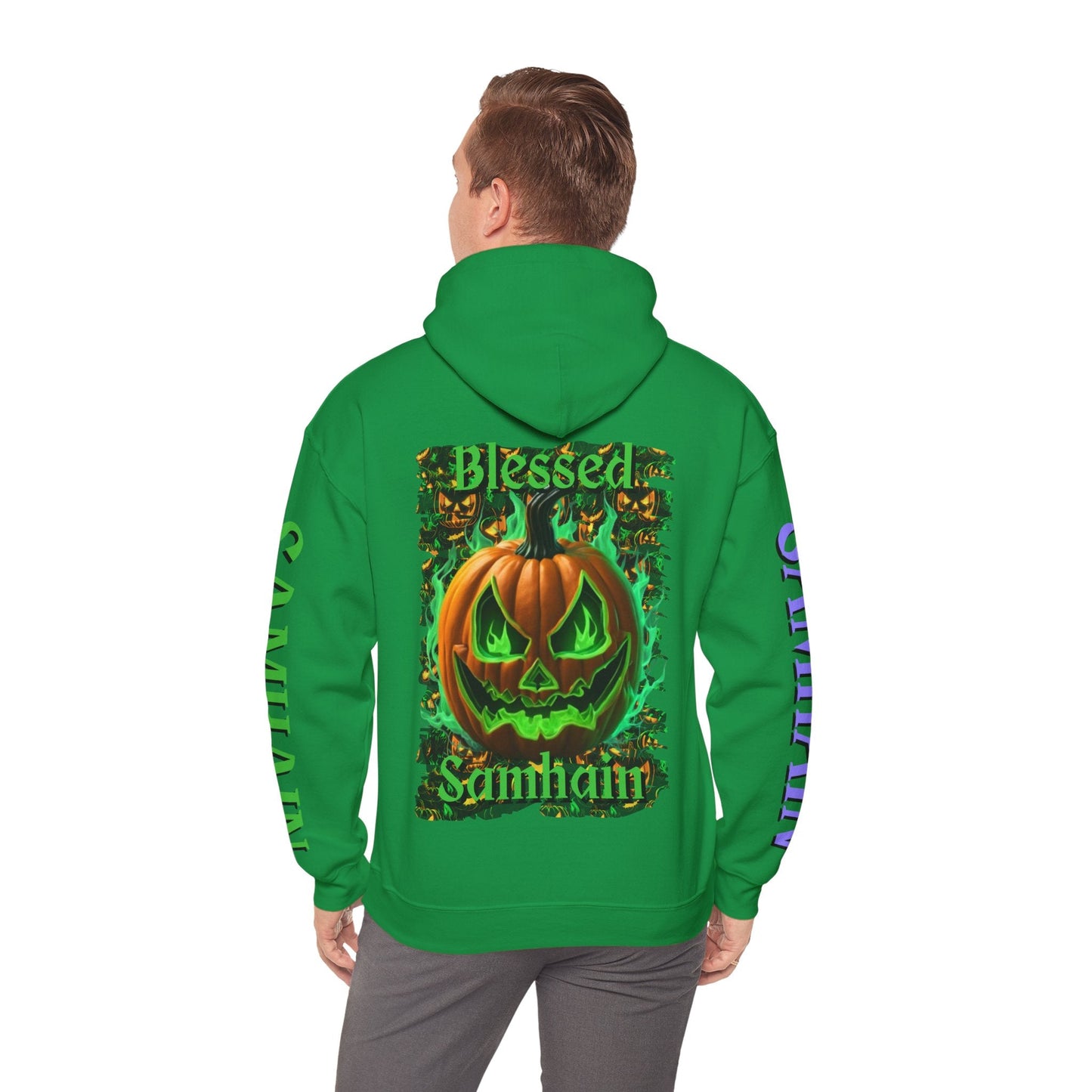 Blessed Samhain Green Jack Hoodie Unisex Hooded Sweatshirt by cypherpunkgear – cypherpunkgear.com | Cypherpunk Merch