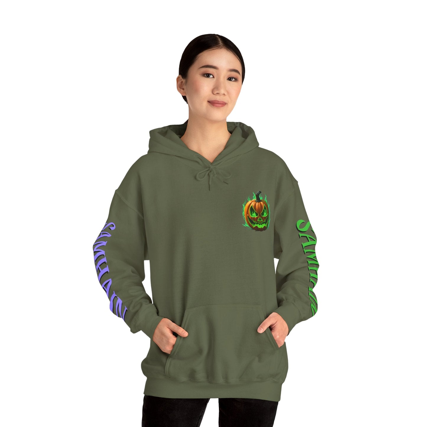 Blessed Samhain Green Jack Hoodie Unisex Hooded Sweatshirt by cypherpunkgear – cypherpunkgear.com | Cypherpunk Merch