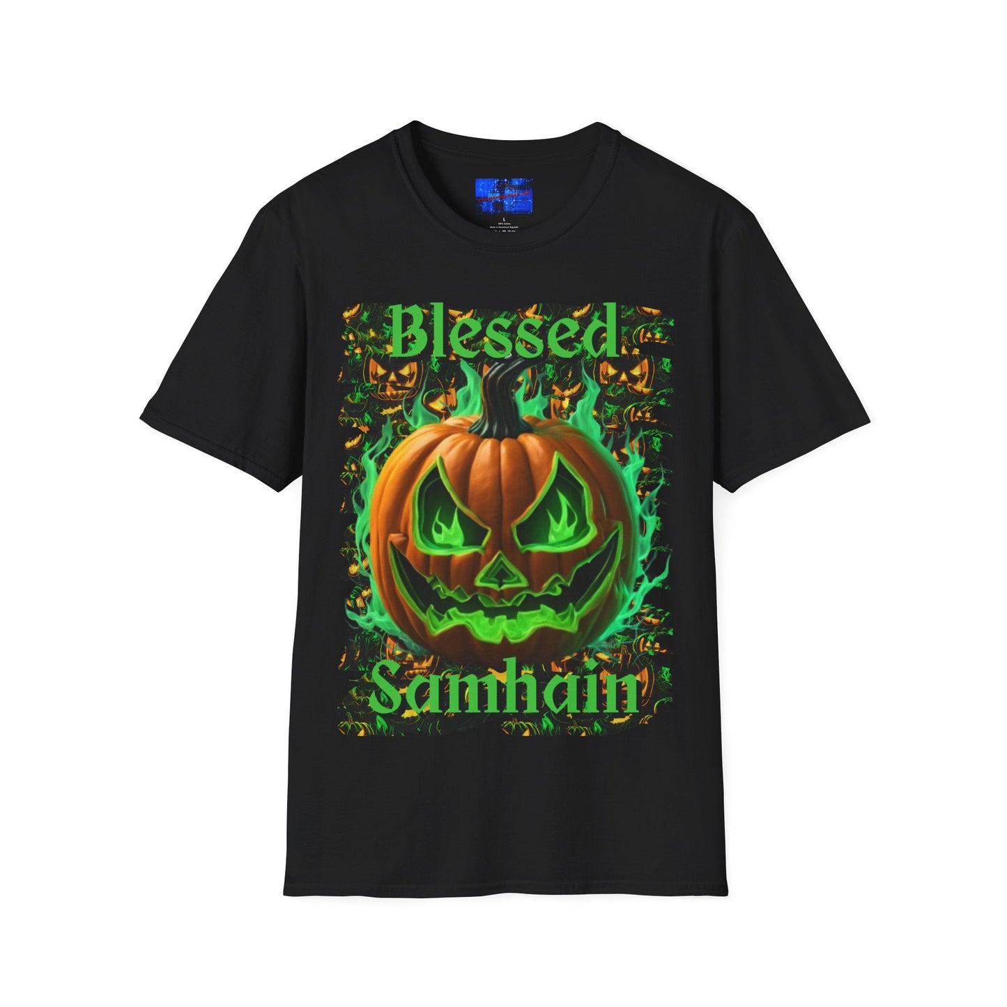 Blessed Samhain Green Jack Unisex T-Shirt by cypherpunkgear – cypherpunkgear.com | Cypherpunk Merch