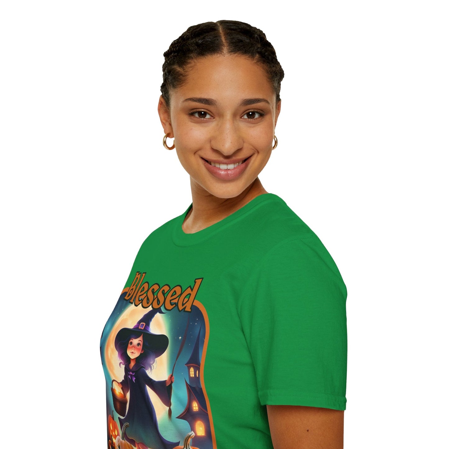 Blessed Samhain Little Witch ORfont DKcolors Unisex T-Shirt by cypherpunkgear – cypherpunkgear.com | Cypherpunk Merch