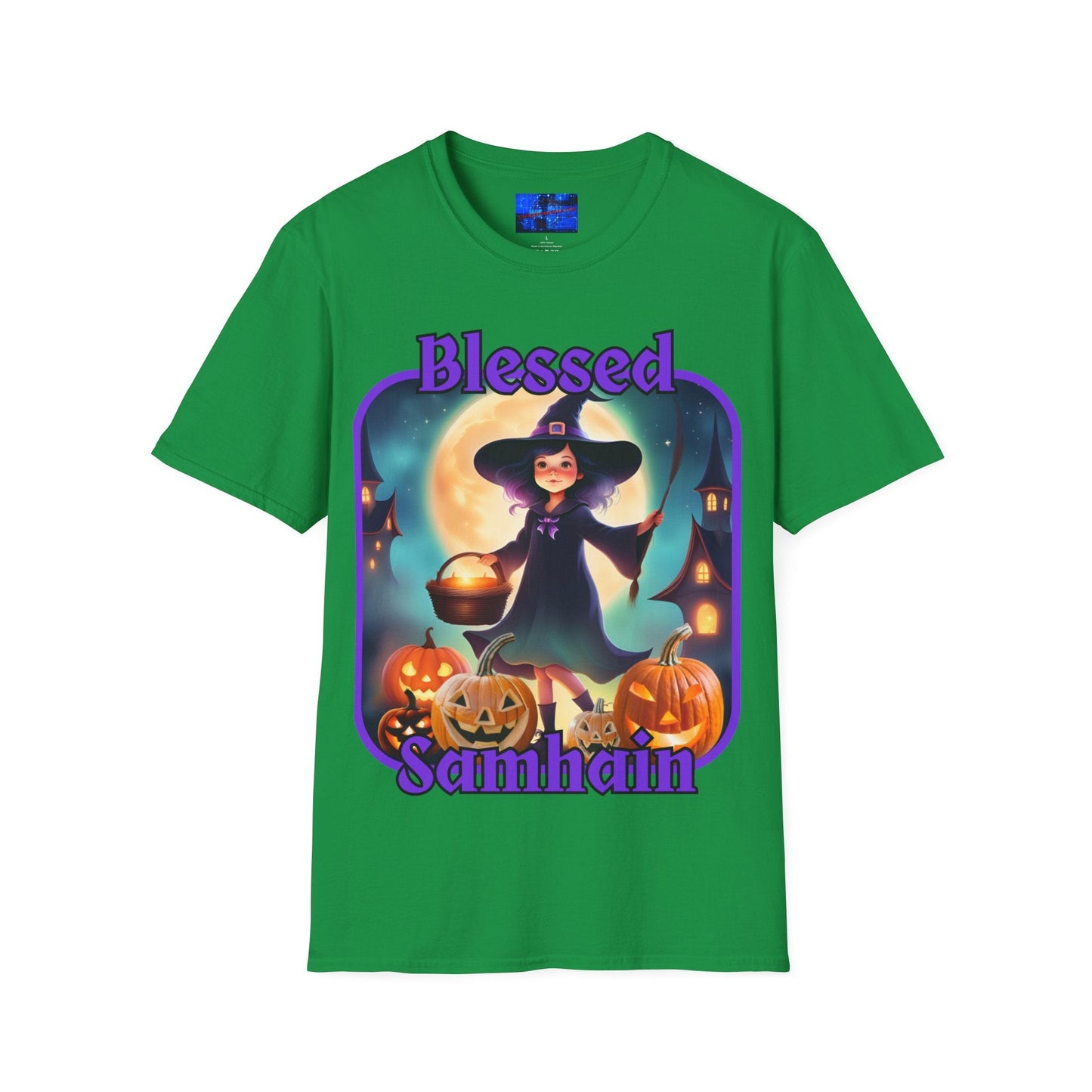 Blessed Samhain Little Witch PRfont DKcolors Unisex T-Shirt by cypherpunkgear – cypherpunkgear.com | Cypherpunk Merch