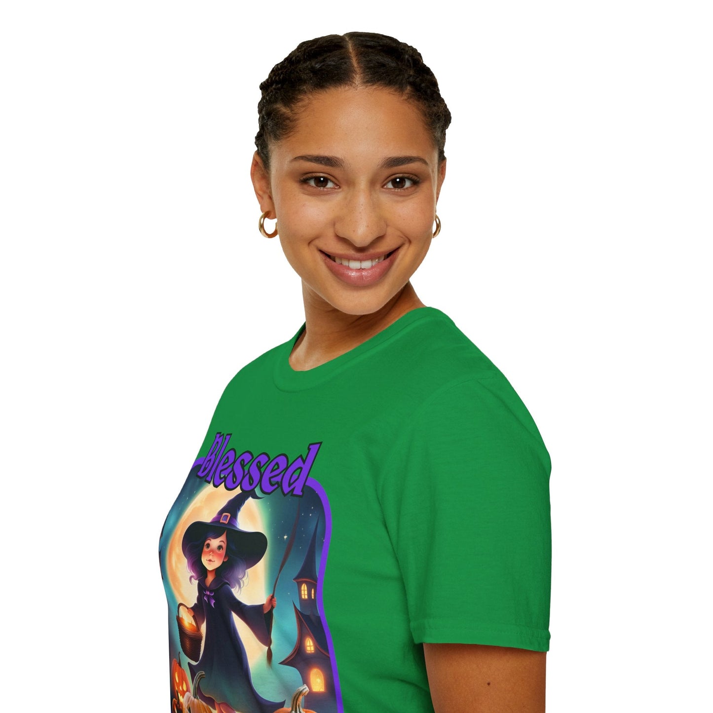 Blessed Samhain Little Witch PRfont DKcolors Unisex T-Shirt by cypherpunkgear – cypherpunkgear.com | Cypherpunk Merch