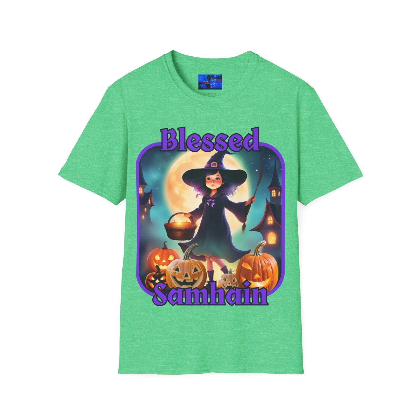 Blessed Samhain Little Witch PRfont DKcolors Unisex T-Shirt by cypherpunkgear – cypherpunkgear.com | Cypherpunk Merch
