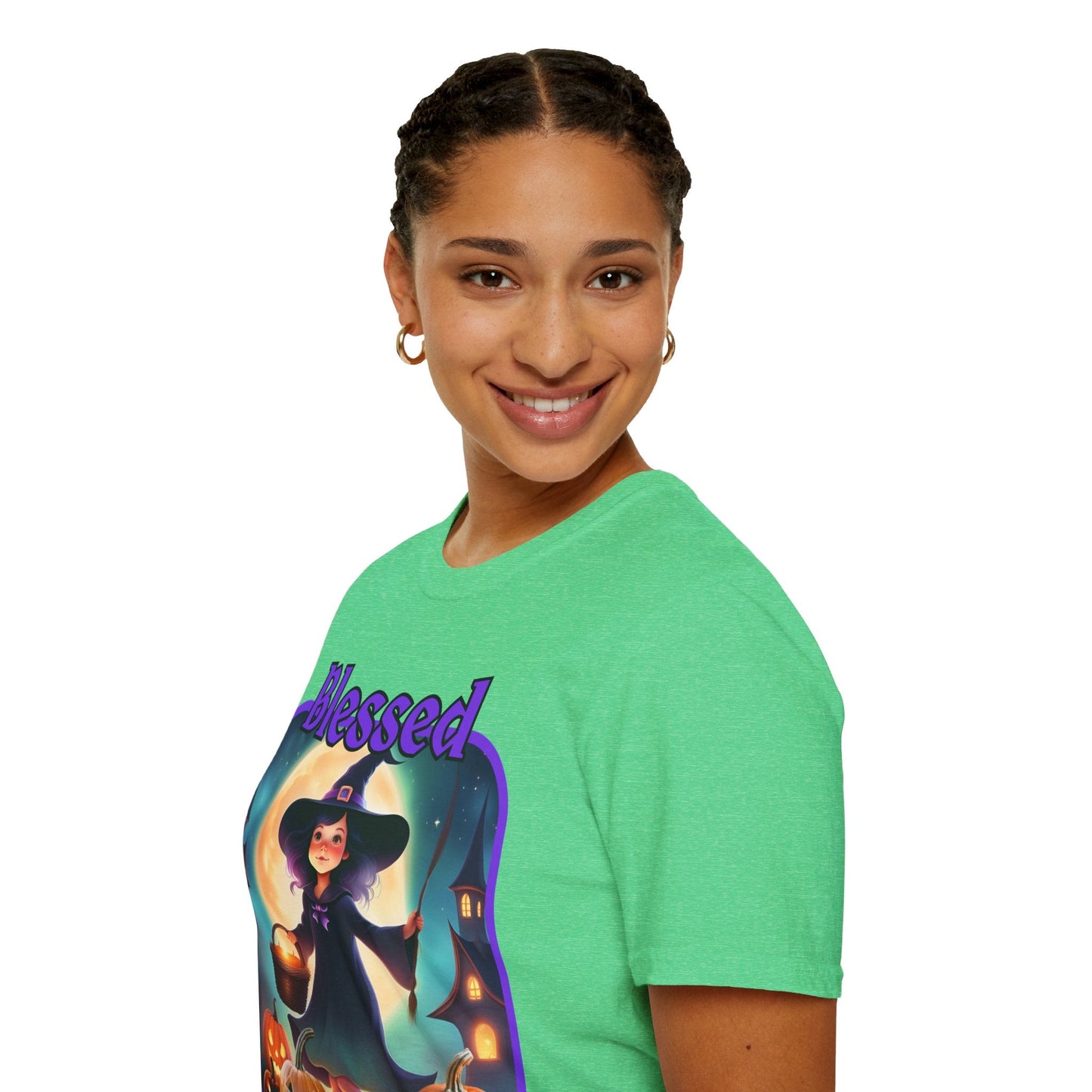 Blessed Samhain Little Witch PRfont DKcolors Unisex T-Shirt by cypherpunkgear – cypherpunkgear.com | Cypherpunk Merch