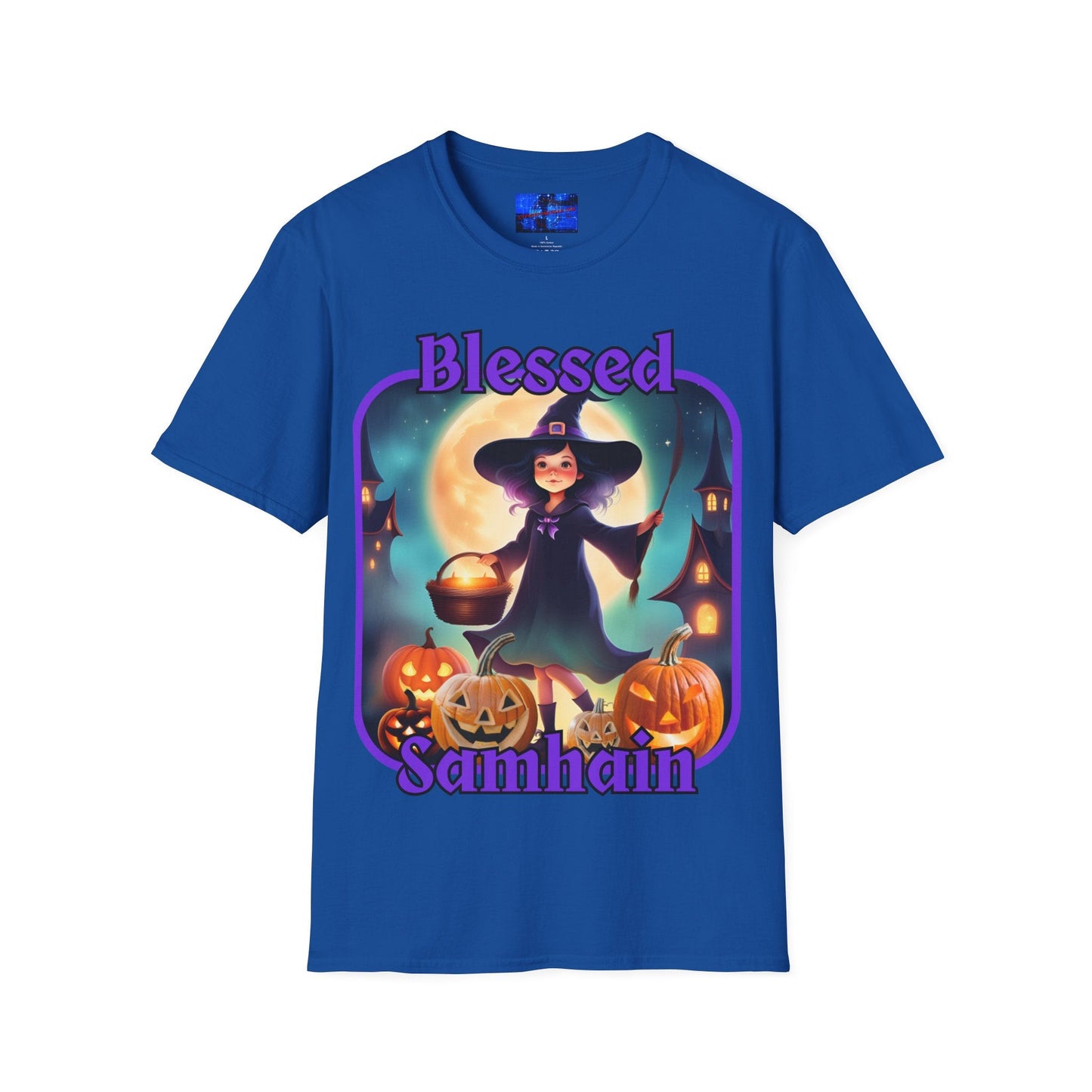 Blessed Samhain Little Witch PRfont DKcolors Unisex T-Shirt by cypherpunkgear – cypherpunkgear.com | Cypherpunk Merch