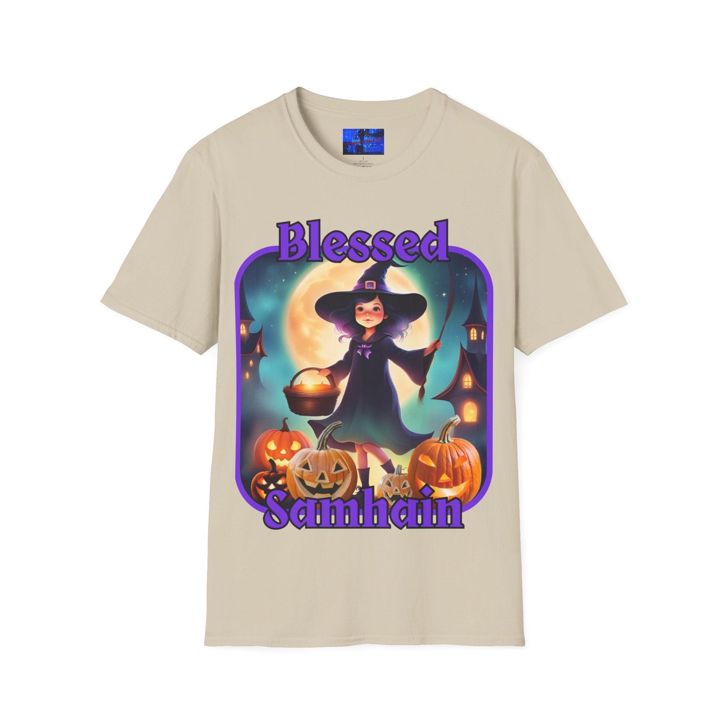 Blessed Samhain Little Witch PRfont LTcolors Unisex T-Shirt by cypherpunkgear – cypherpunkgear.com | Cypherpunk Merch
