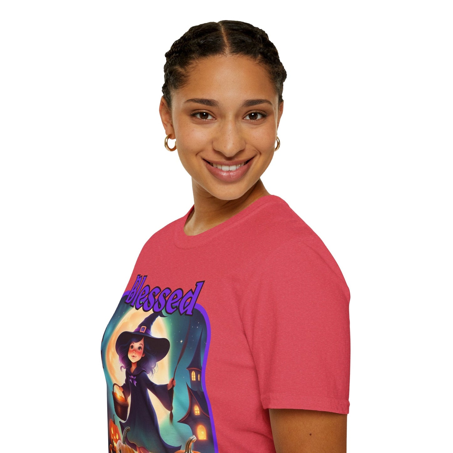 Blessed Samhain Little Witch PRfont LTcolors Unisex T-Shirt by cypherpunkgear – cypherpunkgear.com | Cypherpunk Merch