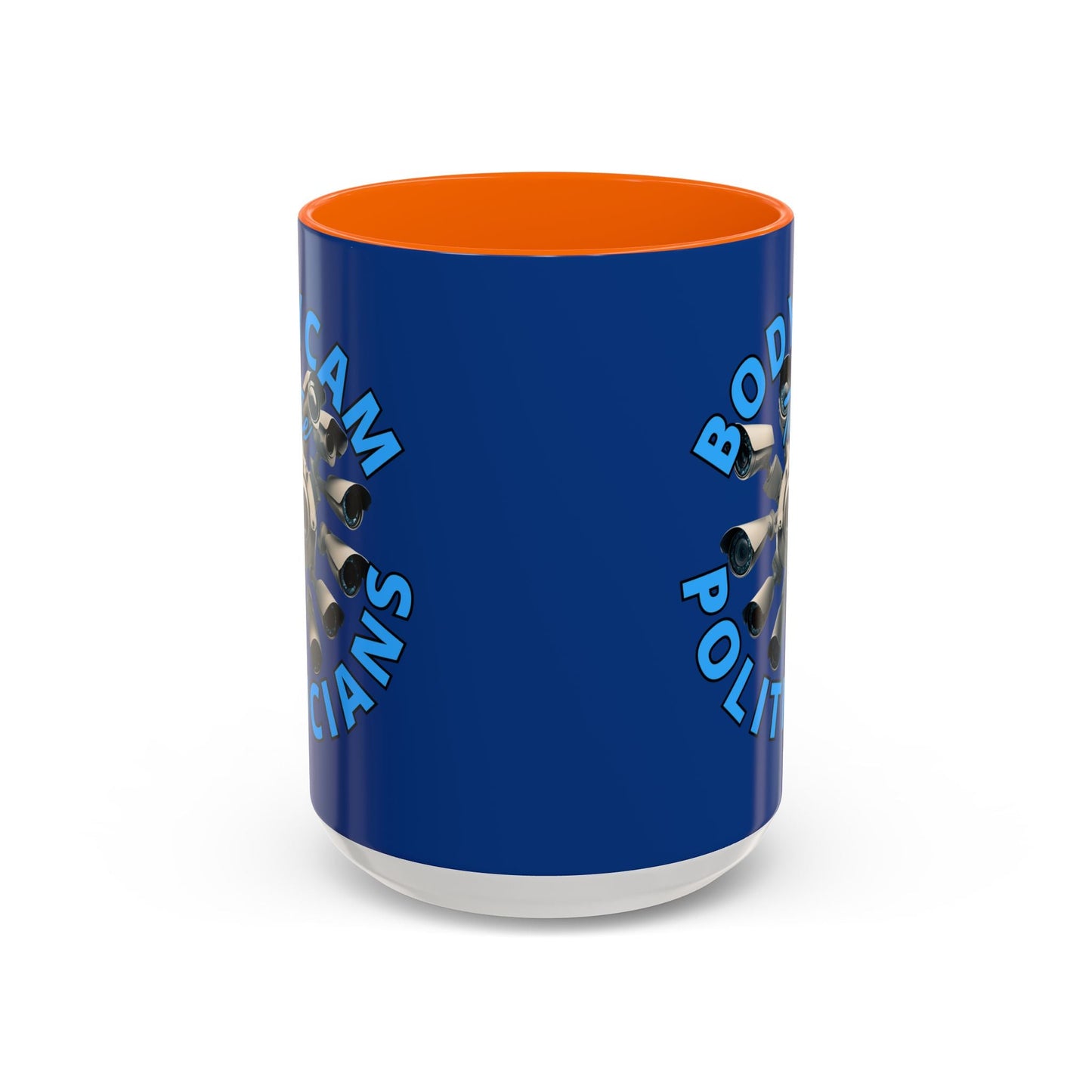 Bodycam the Politicians Cameras Blue Accent Mug by cypherpunkgear.com – cypherpunkgear.com | Cypherpunk Merch