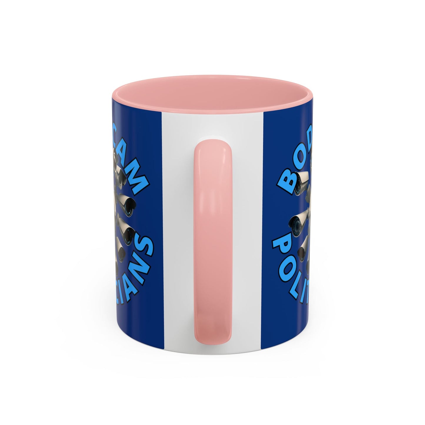Bodycam the Politicians Cameras Blue Accent Mug by cypherpunkgear.com – cypherpunkgear.com | Cypherpunk Merch