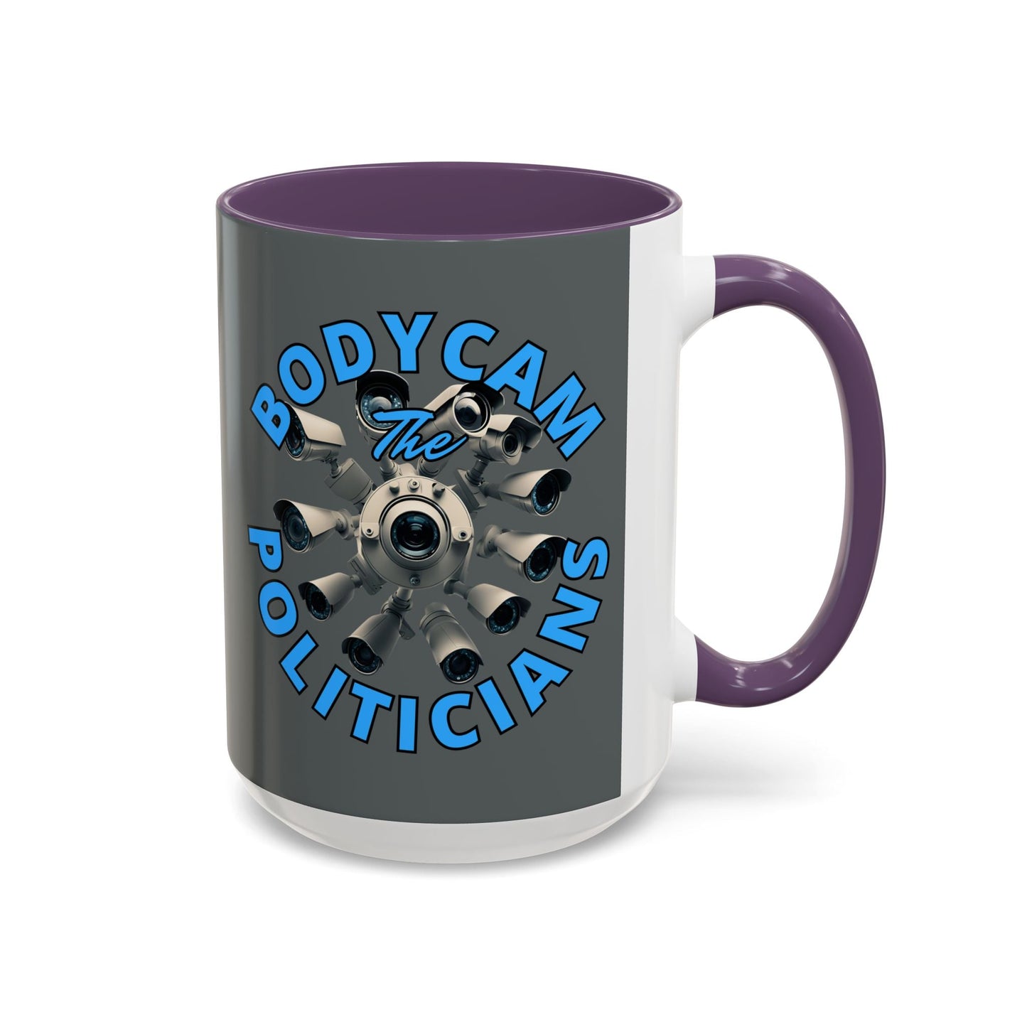 Bodycam the Politicians Cameras Grey Accent Mug by cypherpunkgear.com – cypherpunkgear.com | Cypherpunk Merch