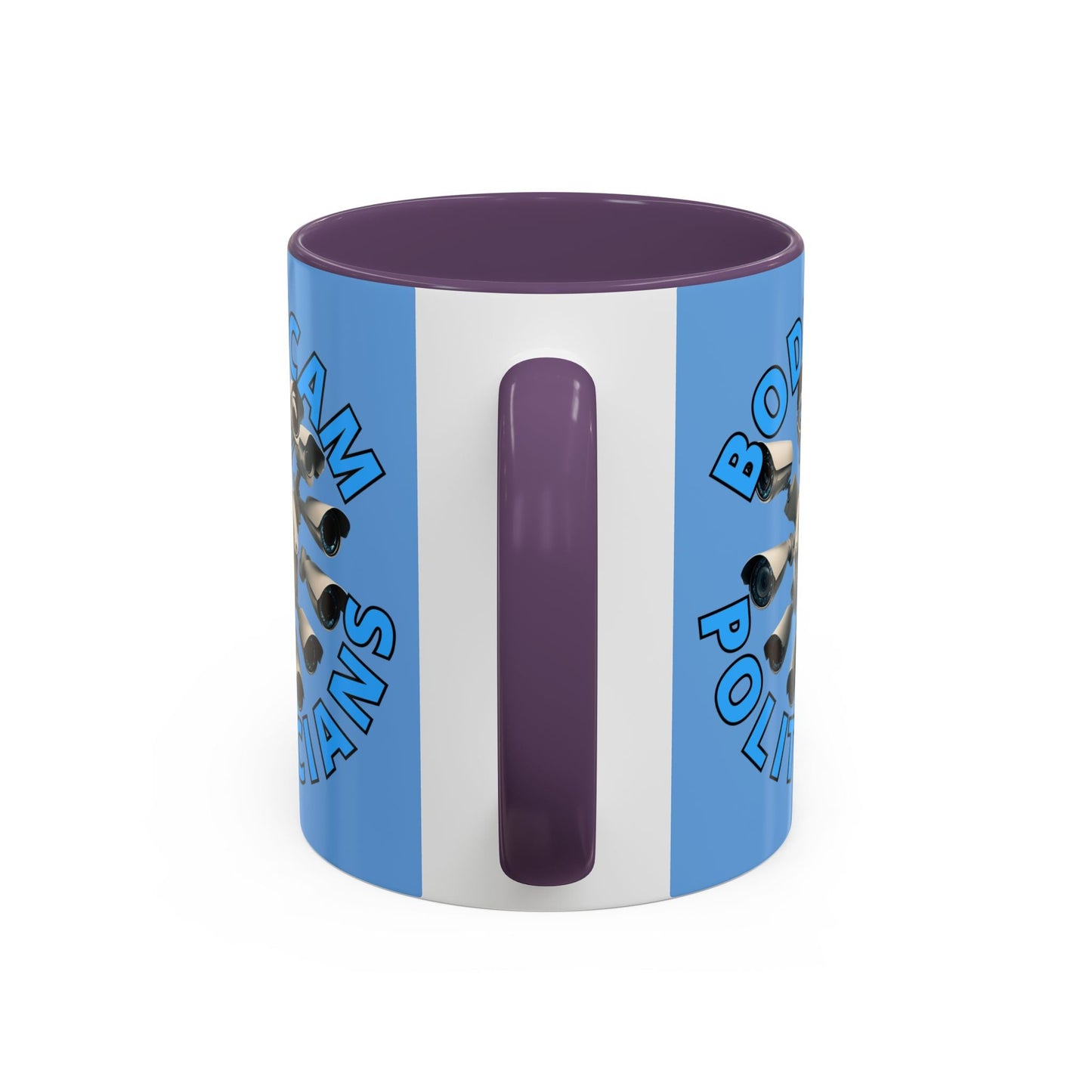 Bodycam the Politicians Cameras Light Blue Accent Mug by cypherpunkgear.com – cypherpunkgear.com | Cypherpunk Merch