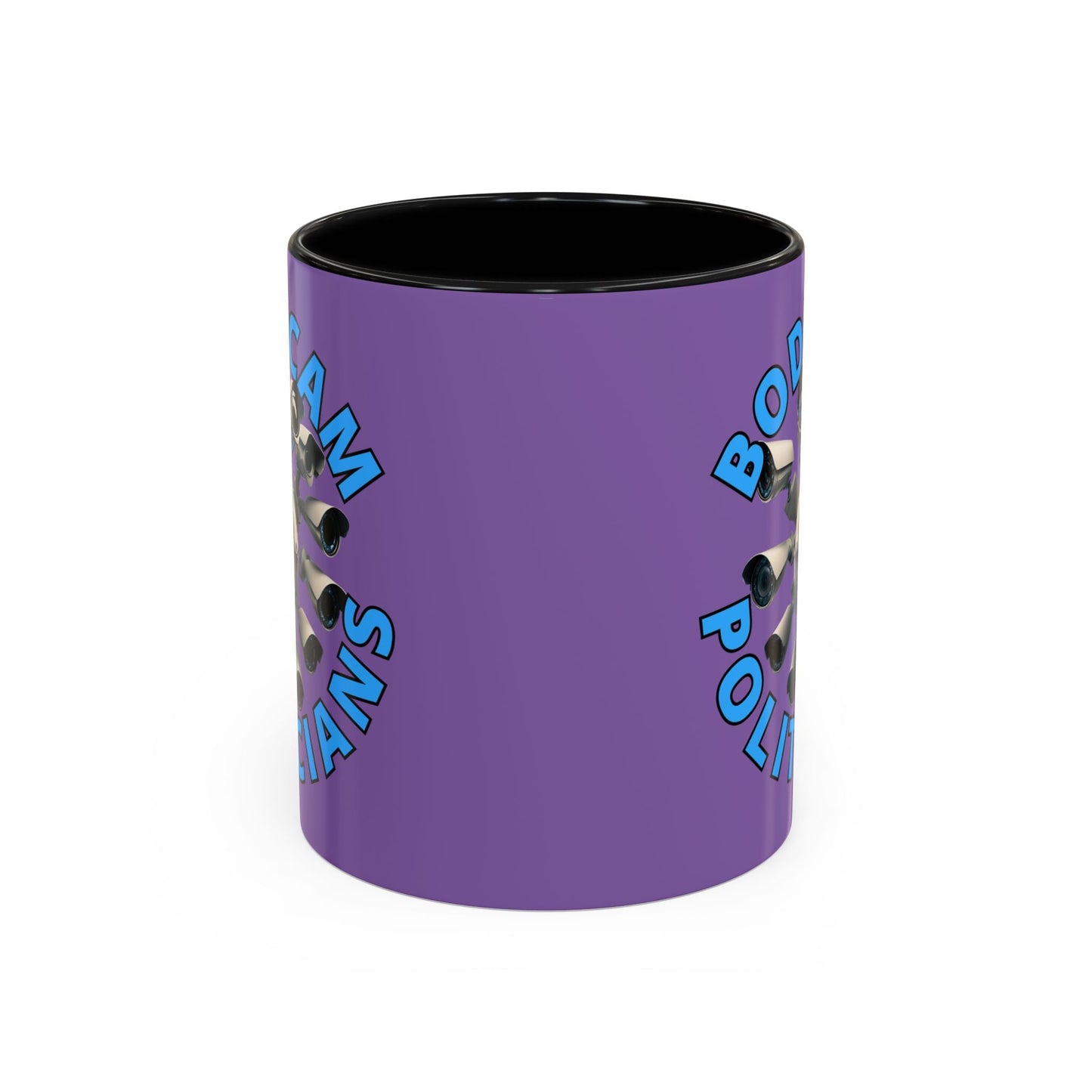 Bodycam the Politicians Cameras Light Purple Accent Mug by cypherpunkgear.com – cypherpunkgear.com | Cypherpunk Merch