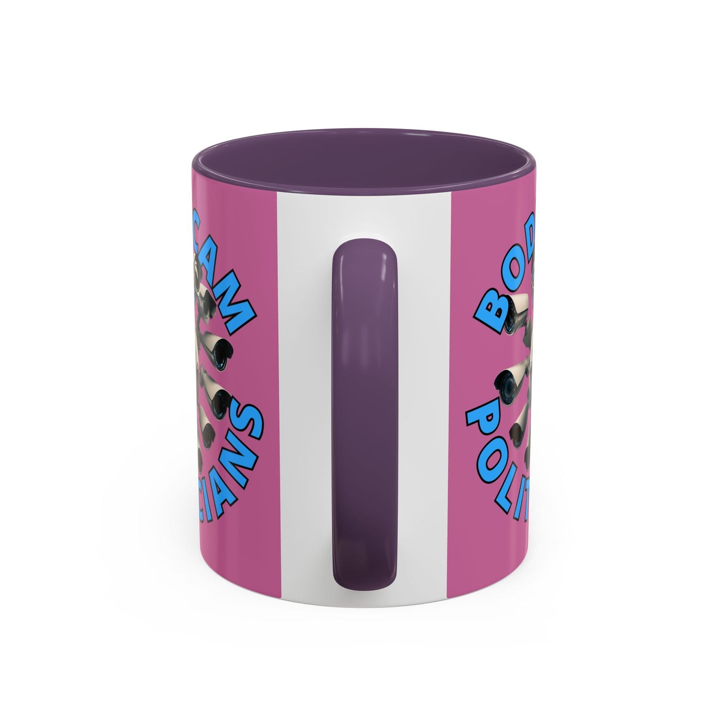 Bodycam the Politicians Cameras Pink Accent Mug by cypherpunkgear.com – cypherpunkgear.com | Cypherpunk Merch