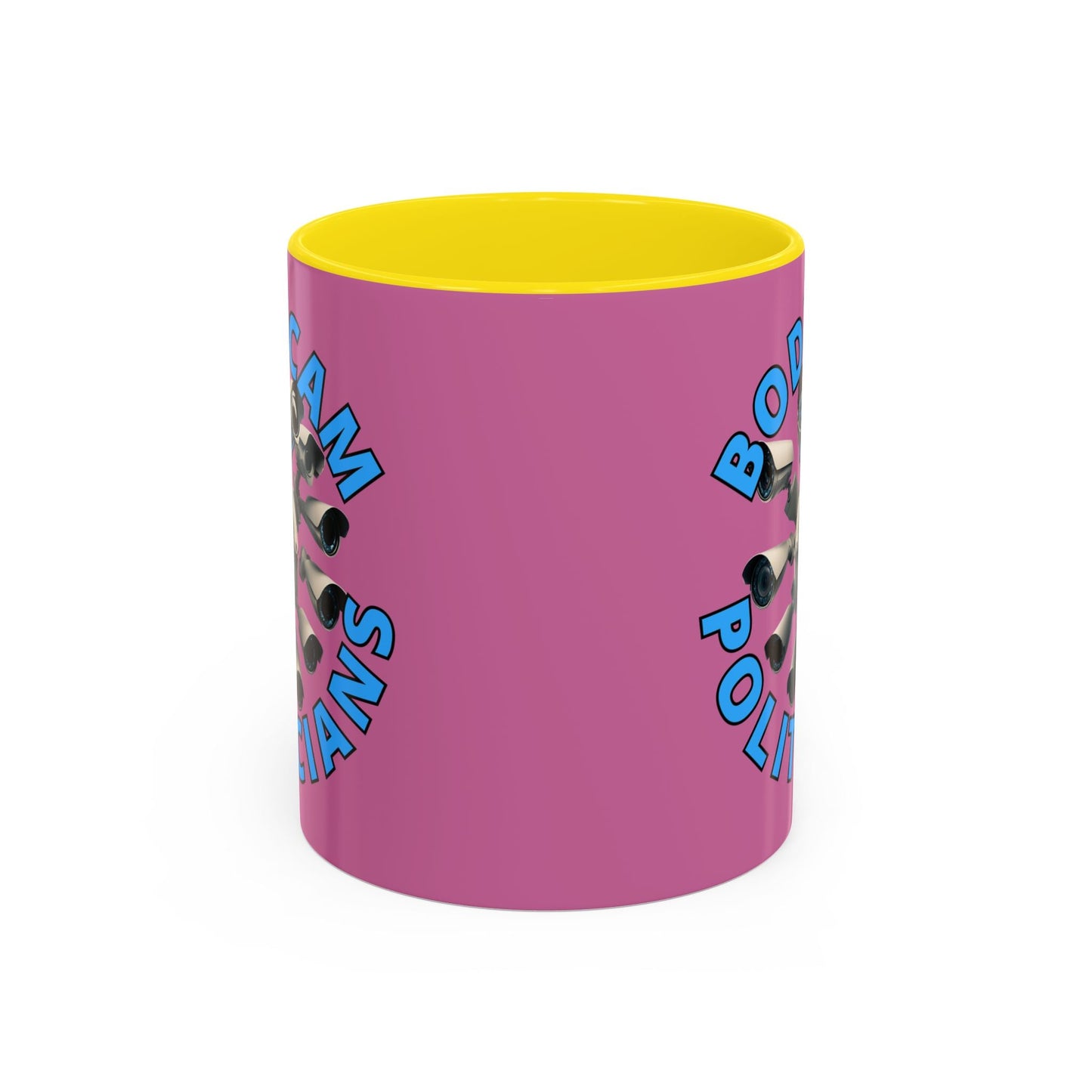 Bodycam the Politicians Cameras Pink Accent Mug by cypherpunkgear.com – cypherpunkgear.com | Cypherpunk Merch
