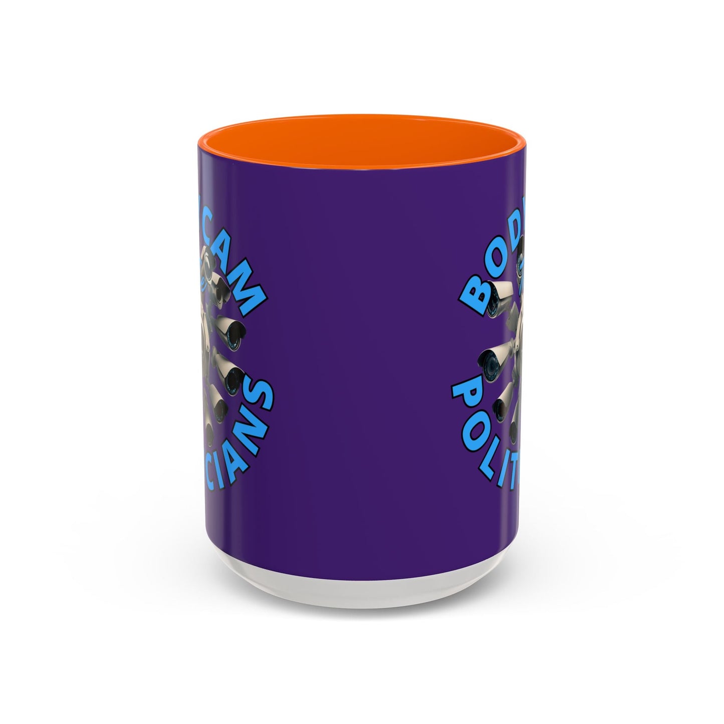 Bodycam the Politicians Cameras Purple Accent Mug by cypherpunkgear.com – cypherpunkgear.com | Cypherpunk Merch