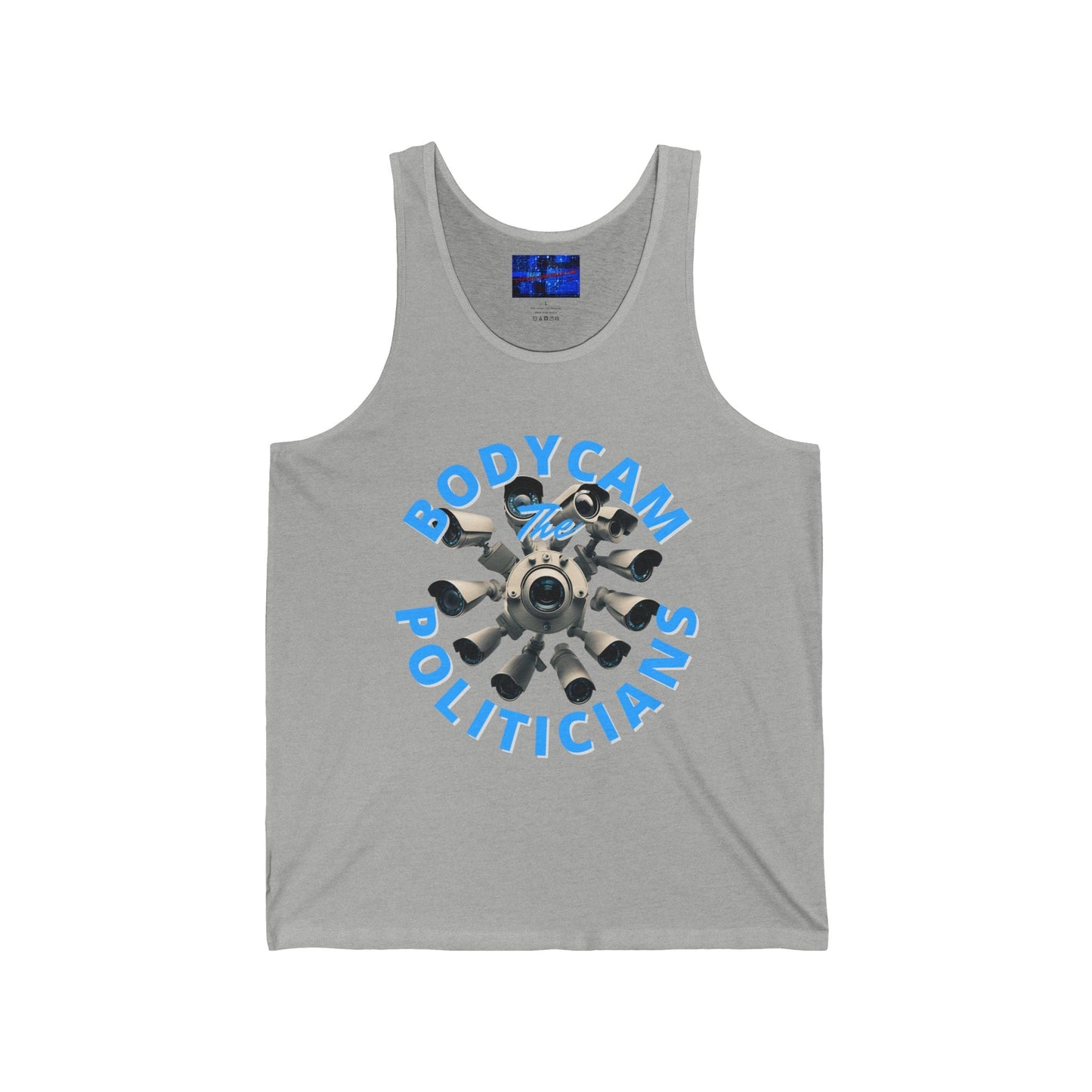 Bodycam the Politicians Cameras Unisex Jersey Tank Top by cypherpunkgear.com – cypherpunkgear.com | Cypherpunk Merch