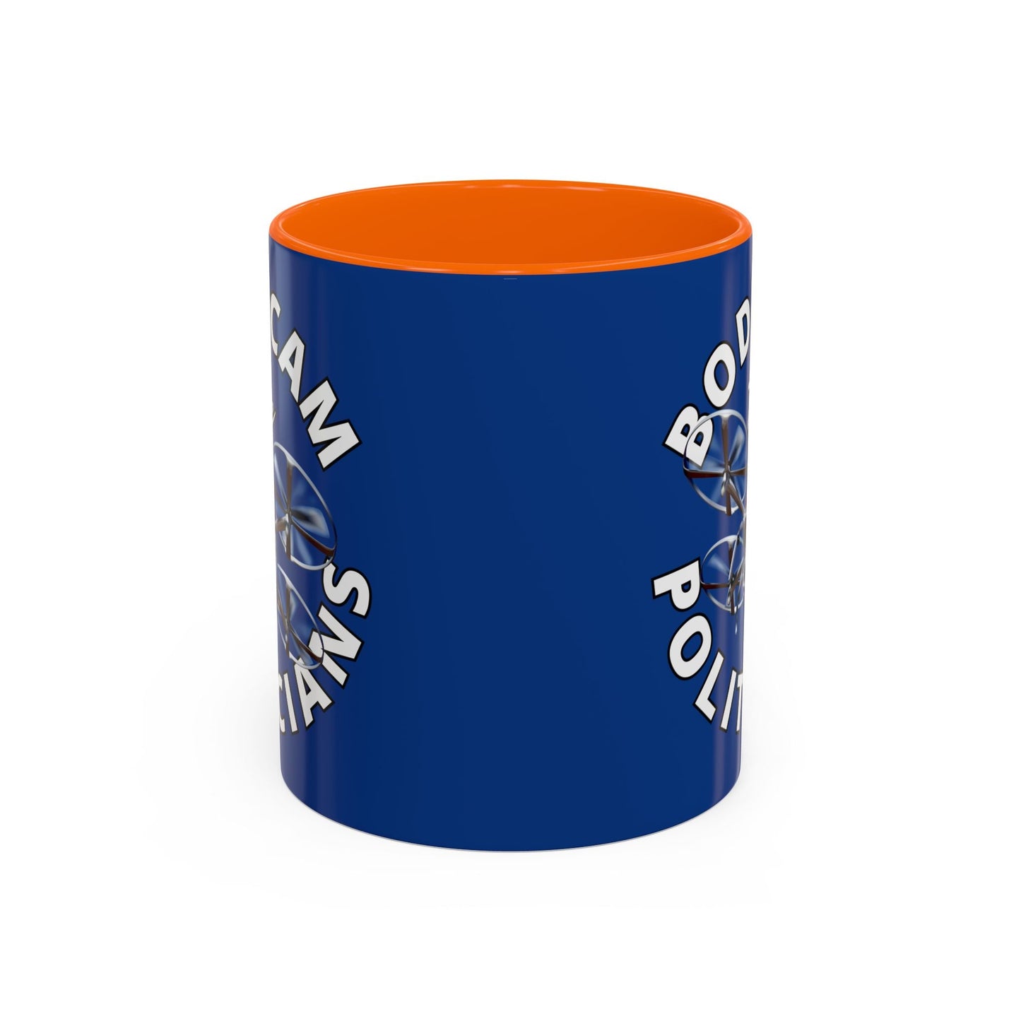Bodycam the Politicians Drone Blue Accent Mug by cypherpunkgear.com – cypherpunkgear.com | Cypherpunk Merch