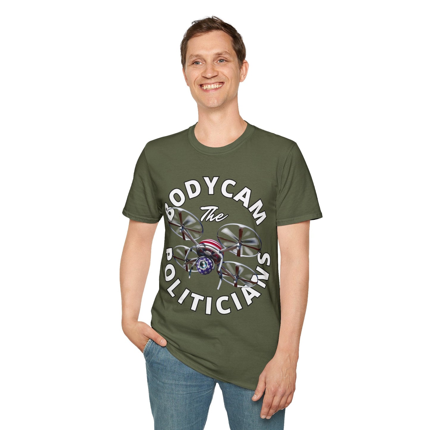 Bodycam the Politicians Drone DKcolors Unisex T-Shirt by cypherpunkgear.com – cypherpunkgear.com | Cypherpunk Merch