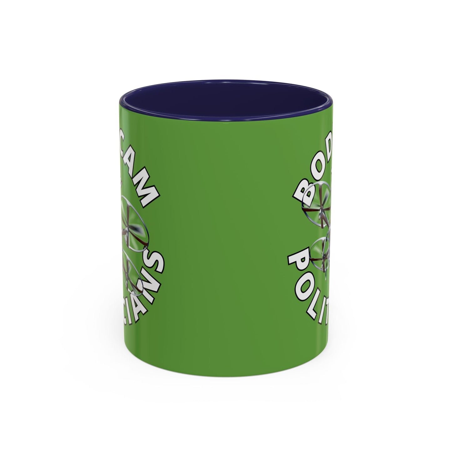 Bodycam the Politicians Drone Green Accent Mug by cypherpunkgear.com – cypherpunkgear.com | Cypherpunk Merch