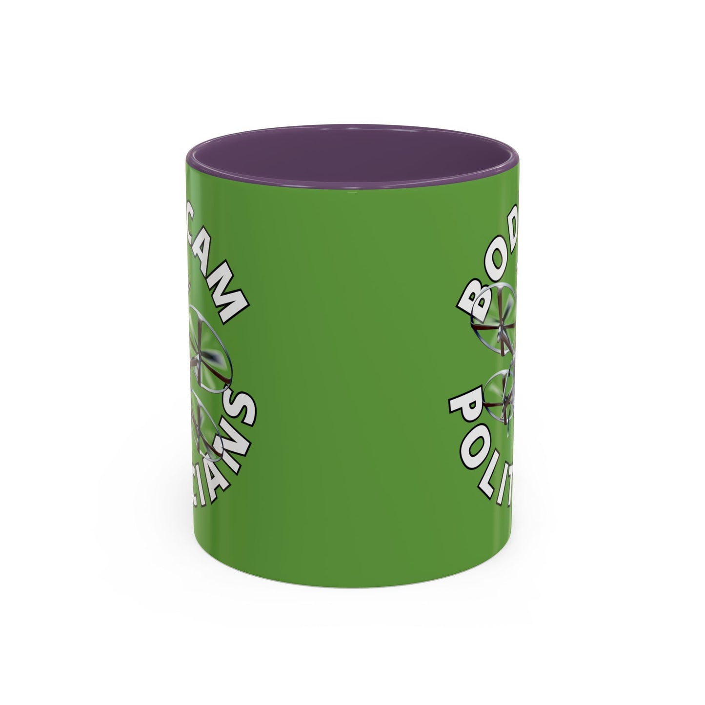 Bodycam the Politicians Drone Green Accent Mug by cypherpunkgear.com – cypherpunkgear.com | Cypherpunk Merch
