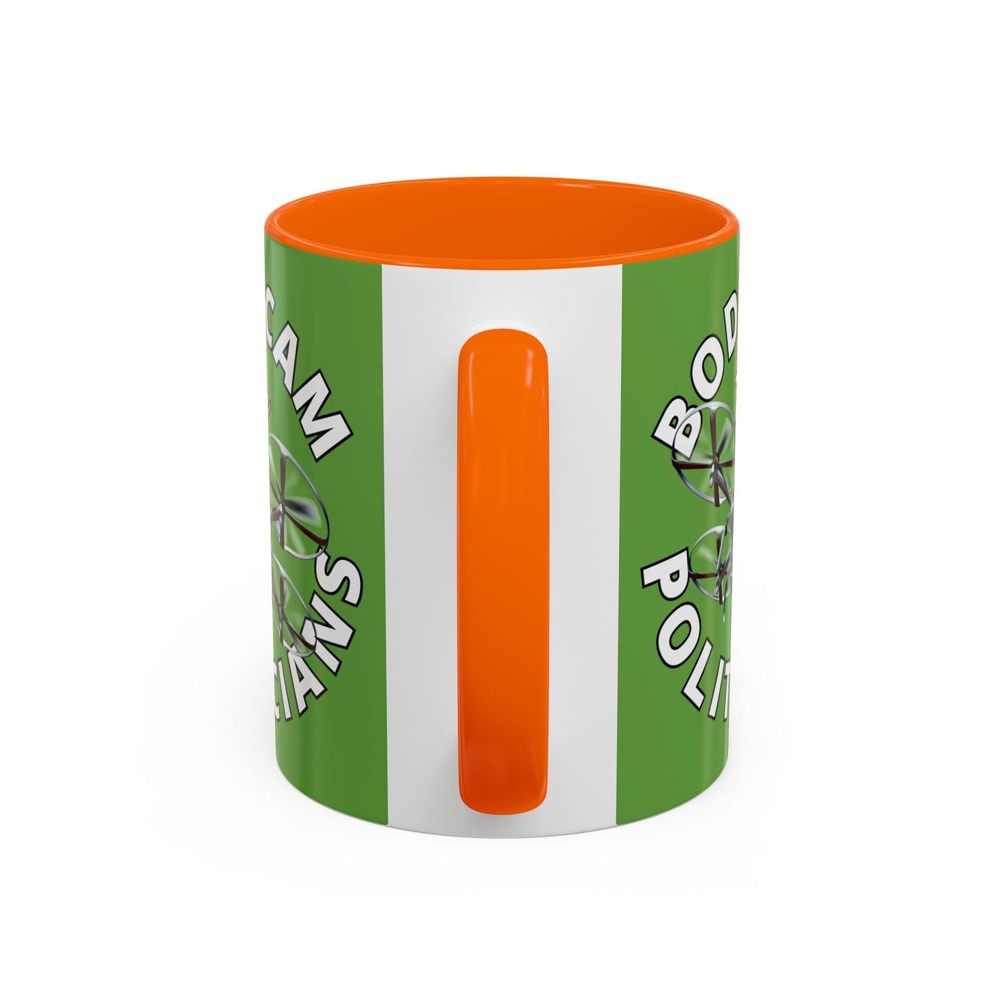 Bodycam the Politicians Drone Green Accent Mug by cypherpunkgear.com – cypherpunkgear.com | Cypherpunk Merch