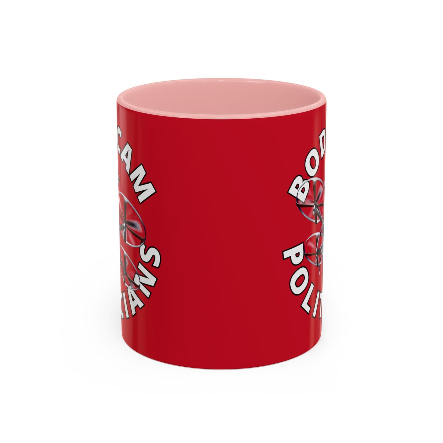 Bodycam the Politicians Drone Red Accent Mug by cypherpunkgear.com – cypherpunkgear.com | Cypherpunk Merch