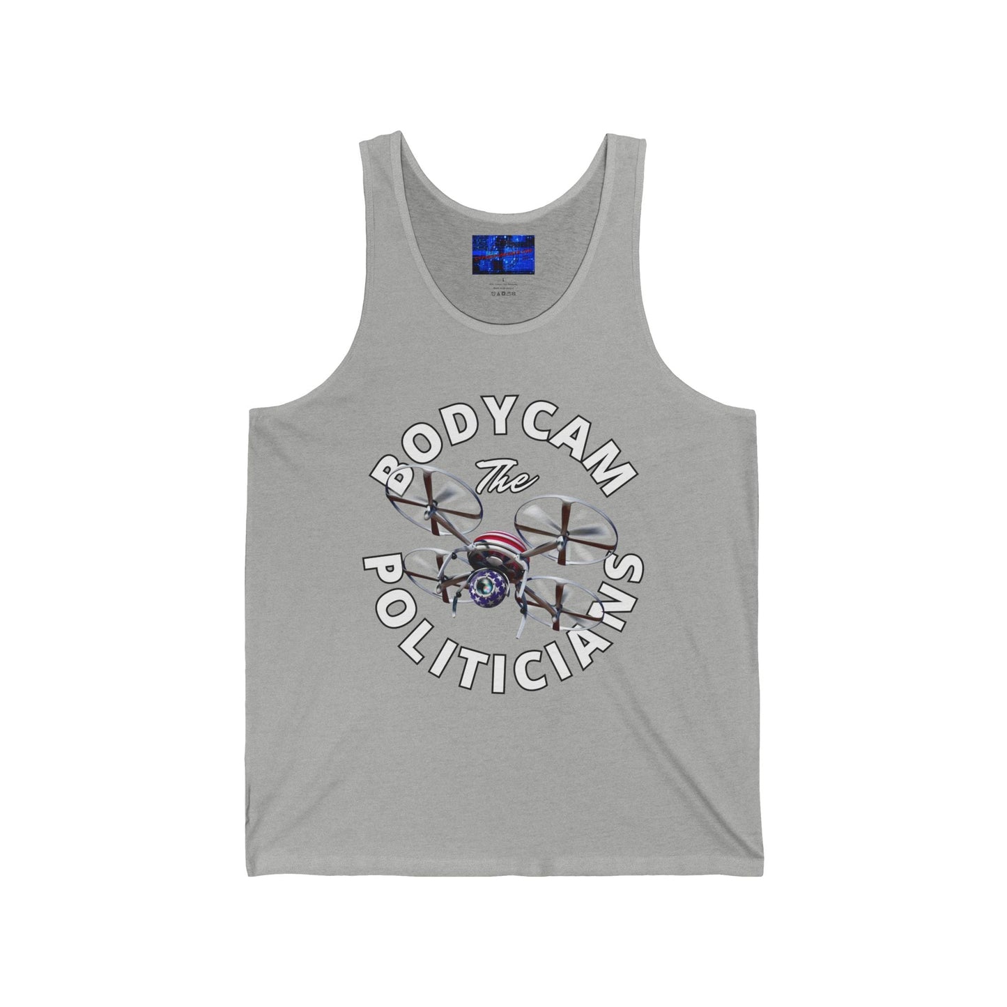 Bodycam the Politicians Drone Unisex Jersey Tank Top by cypherpunkgear.com – cypherpunkgear.com | Cypherpunk Merch