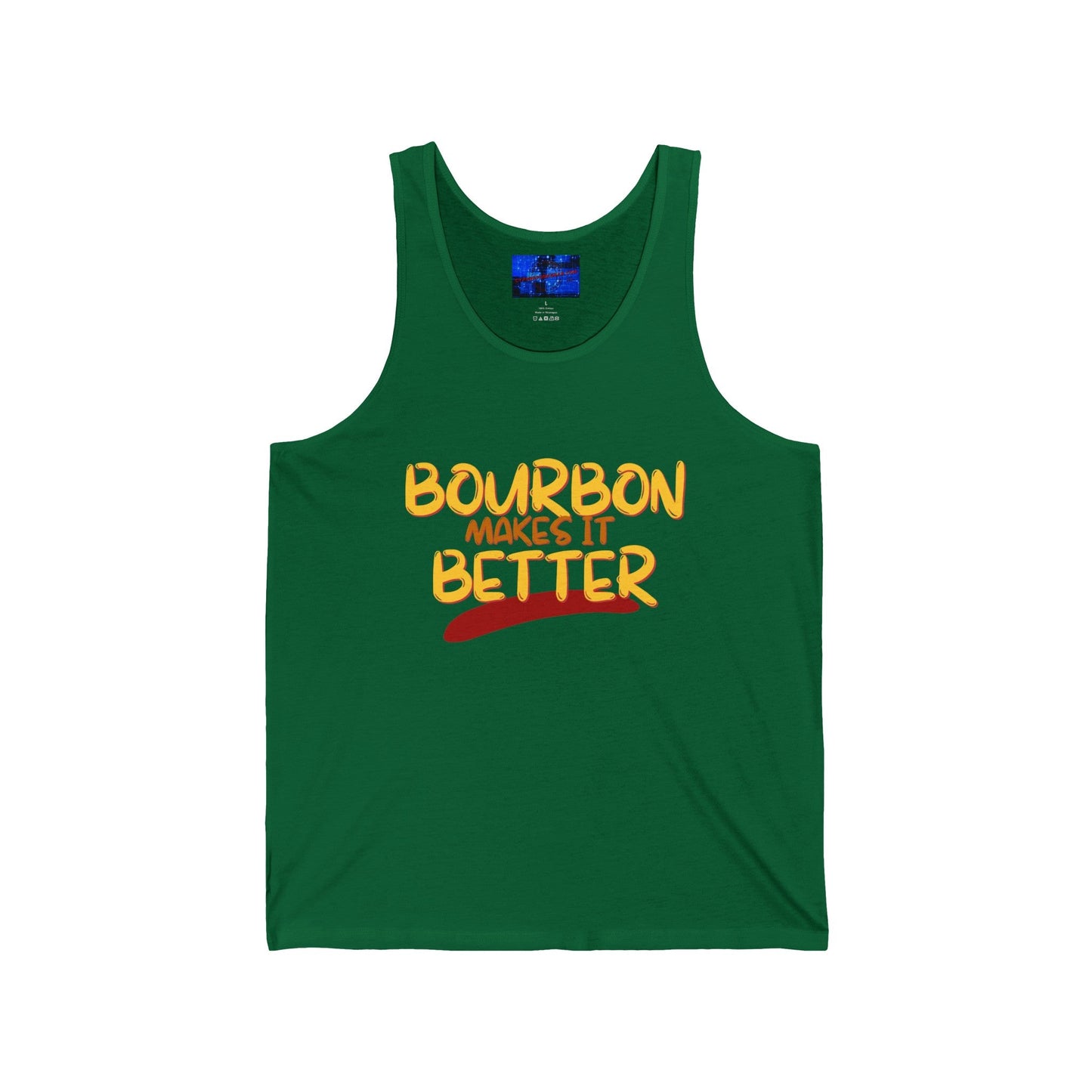 Bourbon makes it better Unisex Jersey Tank Top by cypherpunkgear – cypherpunkgear.com | Cypherpunk Merch