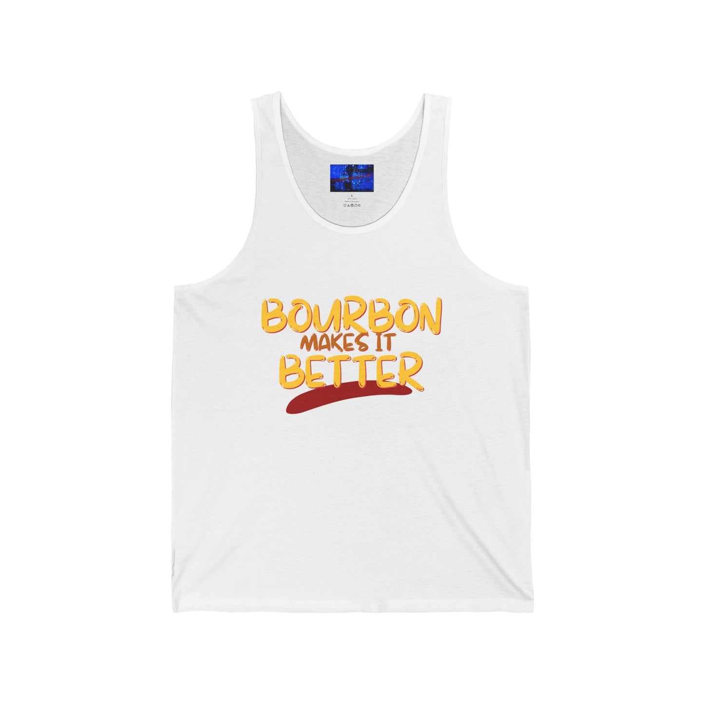Bourbon makes it better Unisex Jersey Tank Top by cypherpunkgear – cypherpunkgear.com | Cypherpunk Merch