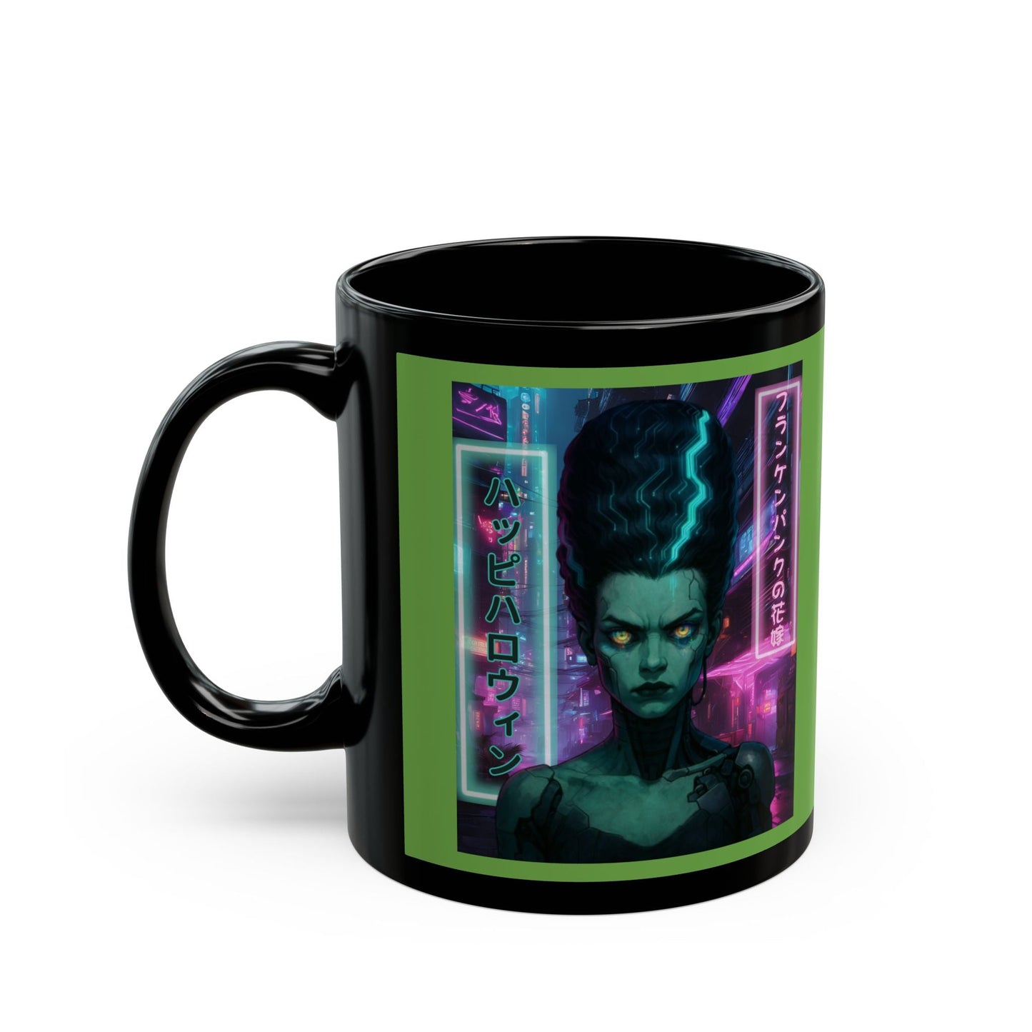 Bride of Frankenpunk Green Mug by CreepyCrafts.boo – cypherpunkgear.com | Cypherpunk Merch