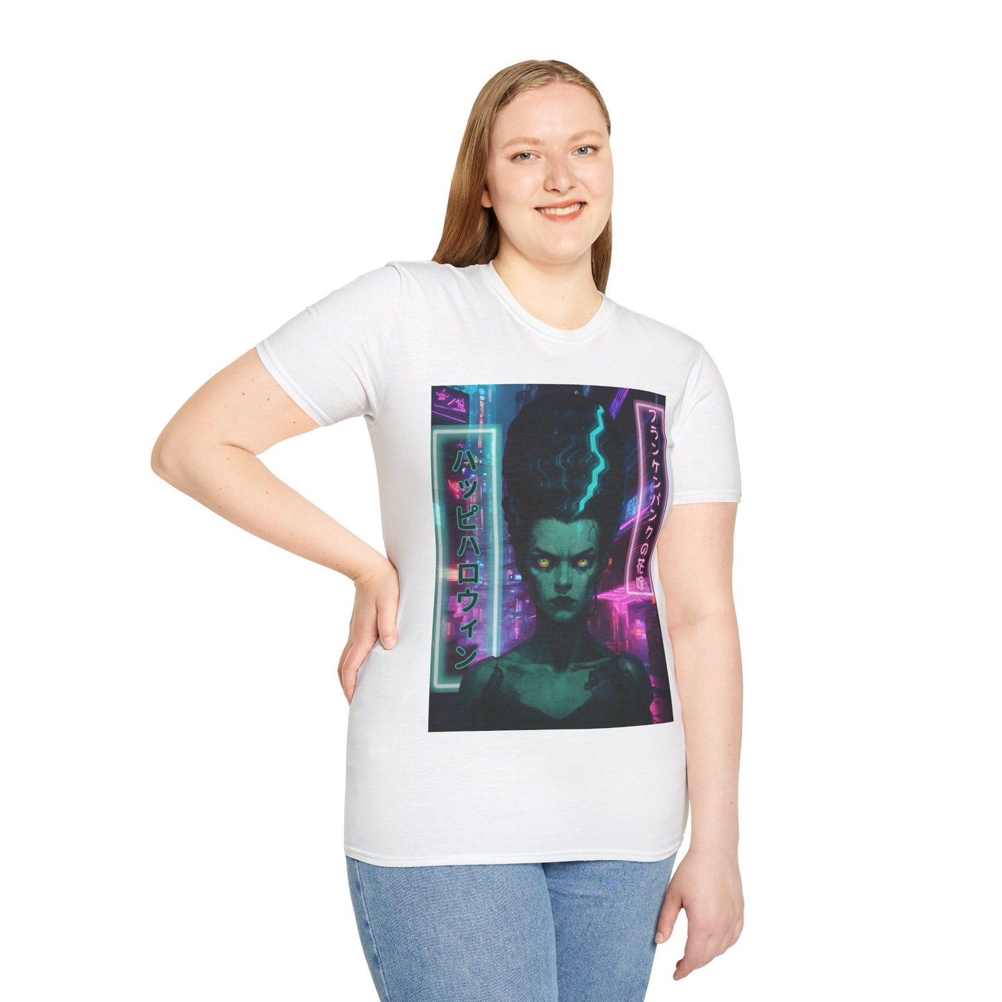 Bride of Frankenpunk LTcolors Unisex T-Shirt by CreepyCrafts.boo – cypherpunkgear.com | Cypherpunk Merch