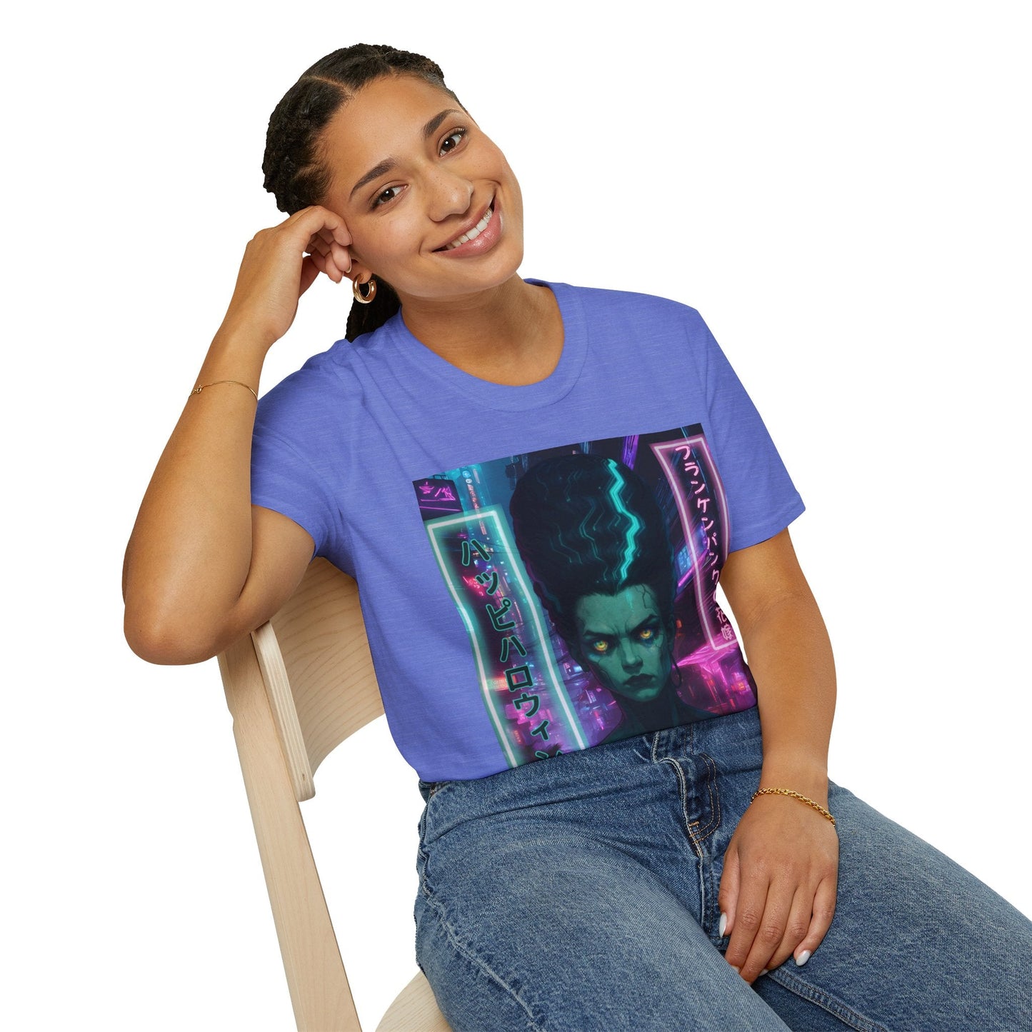 Bride of Frankenpunk LTcolors Unisex T-Shirt by CreepyCrafts.boo – cypherpunkgear.com | Cypherpunk Merch