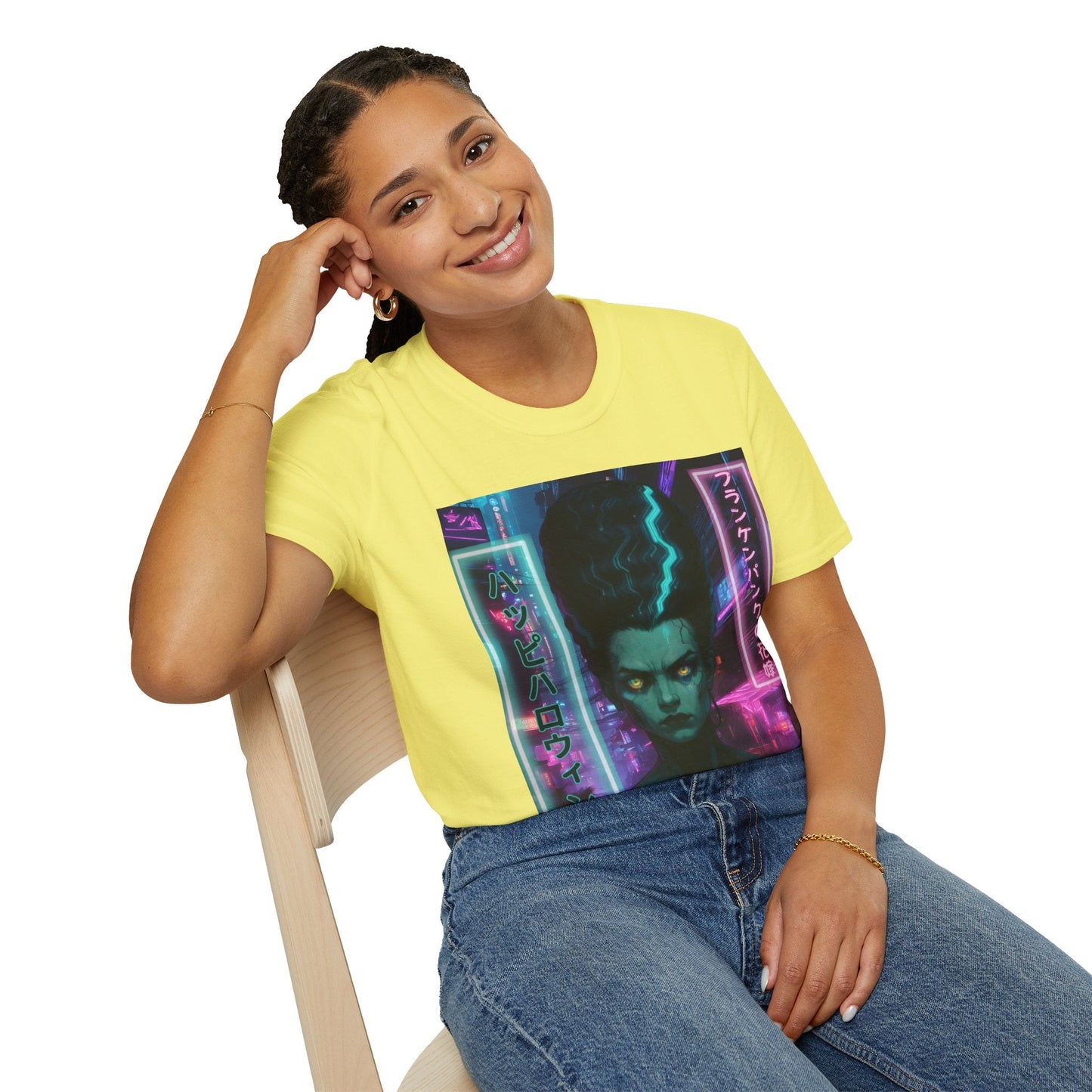 Bride of Frankenpunk LTcolors Unisex T-Shirt by CreepyCrafts.boo – cypherpunkgear.com | Cypherpunk Merch