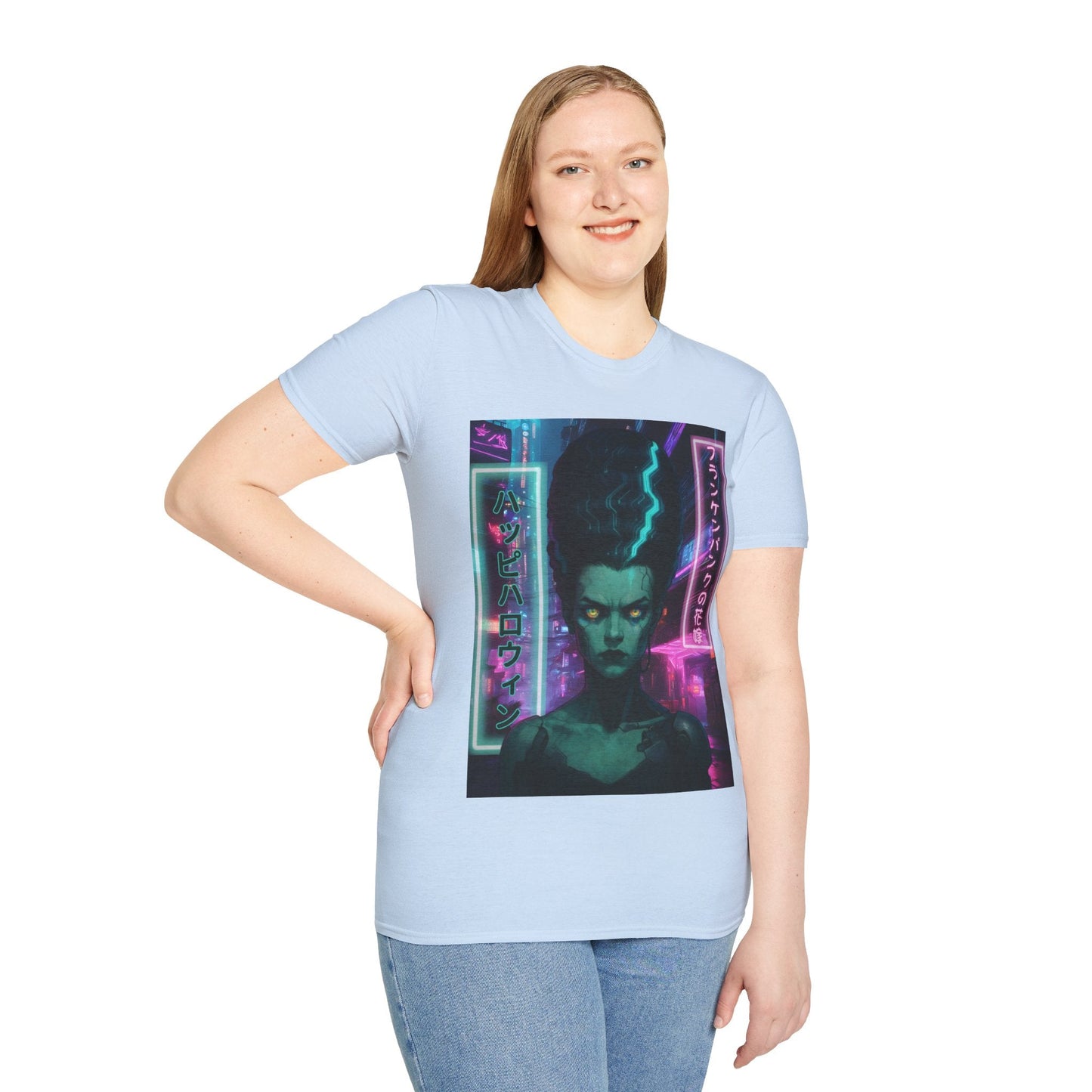 Bride of Frankenpunk LTcolors Unisex T-Shirt by CreepyCrafts.boo – cypherpunkgear.com | Cypherpunk Merch