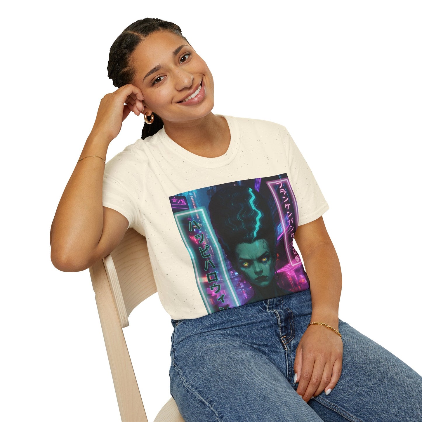 Bride of Frankenpunk LTcolors Unisex T-Shirt by CreepyCrafts.boo – cypherpunkgear.com | Cypherpunk Merch
