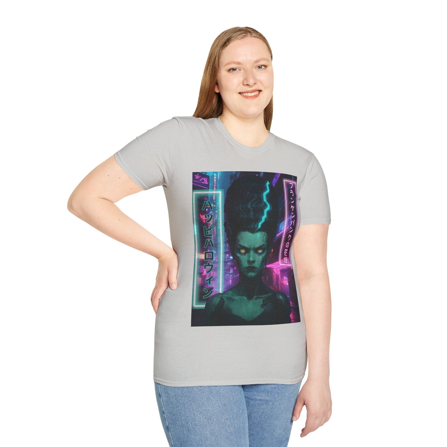 Bride of Frankenpunk LTcolors Unisex T-Shirt by CreepyCrafts.boo – cypherpunkgear.com | Cypherpunk Merch